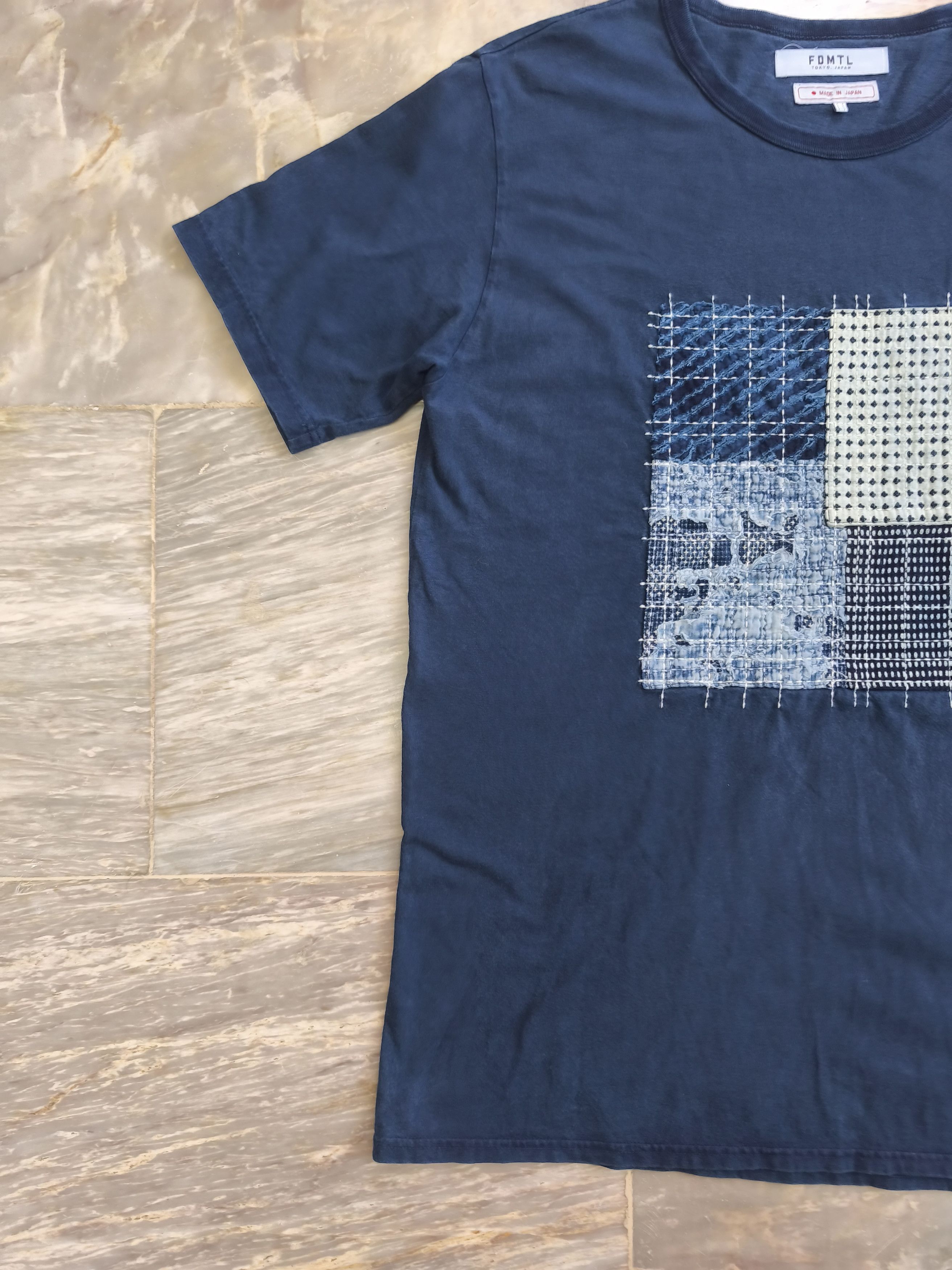 FDMTL FDMTL Crew Neck Boro Patchwork T-Shirt Size US XL / EU 56 / 4 - 2 Thumbnail