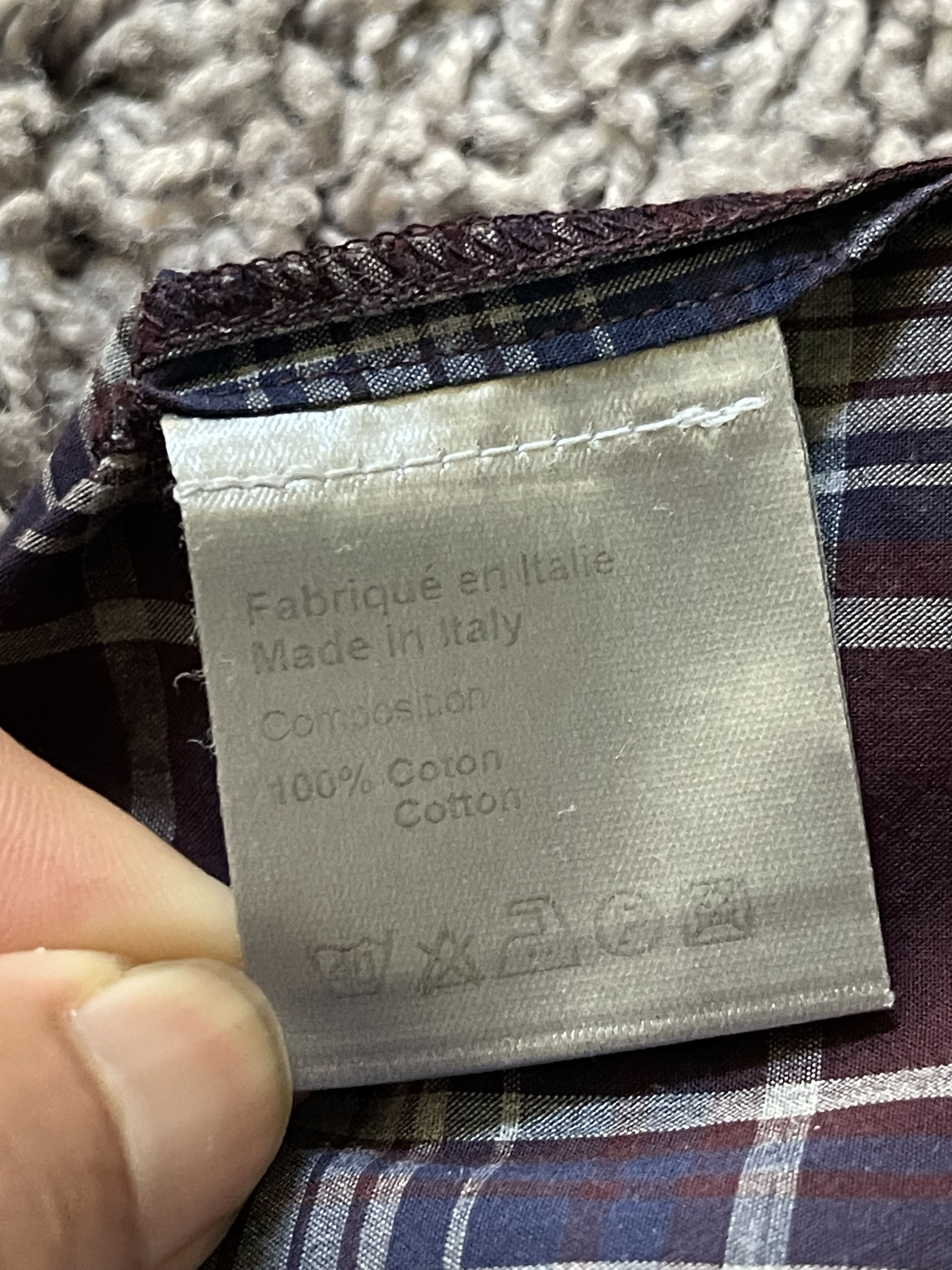 Dior Dior Homme Maroon/Blue Plaid Shirt Size US S / EU 44-46 / 1 - 6 Thumbnail