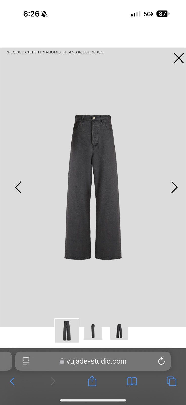 Vuja De WES RELAXED FIT NANOMIST JEANS IN ESPRESSO | Grailed