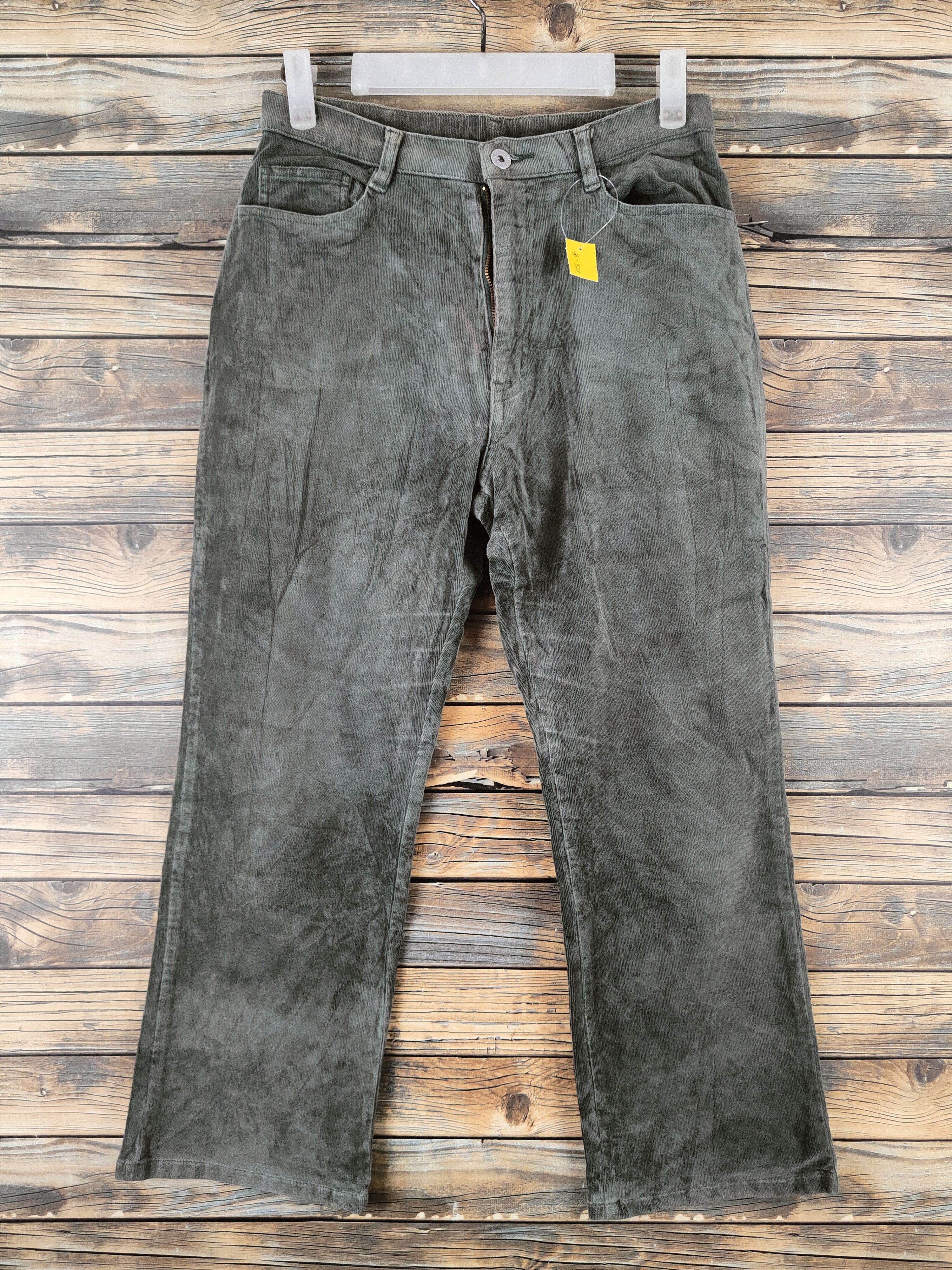 DL Japan Vintage Green Multipocket Corduroy Pants #46-321