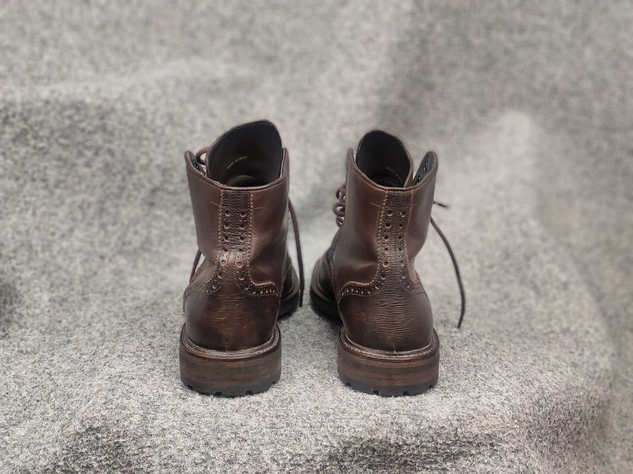 Hugo Boss orange Handmade Brown Leather brogue Ankle Boots