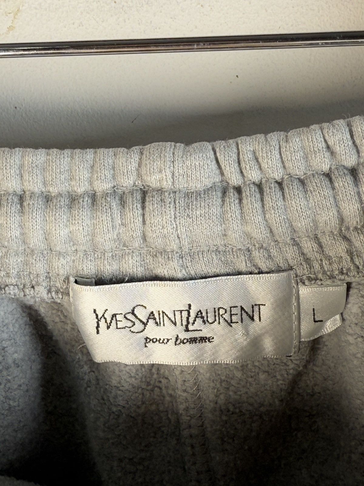 Yves Saint Laurent L size YSL Joggers Cotton YSL Sweatpants Grey YSL Pants Size US 36 / EU 52 - 4 Thumbnail