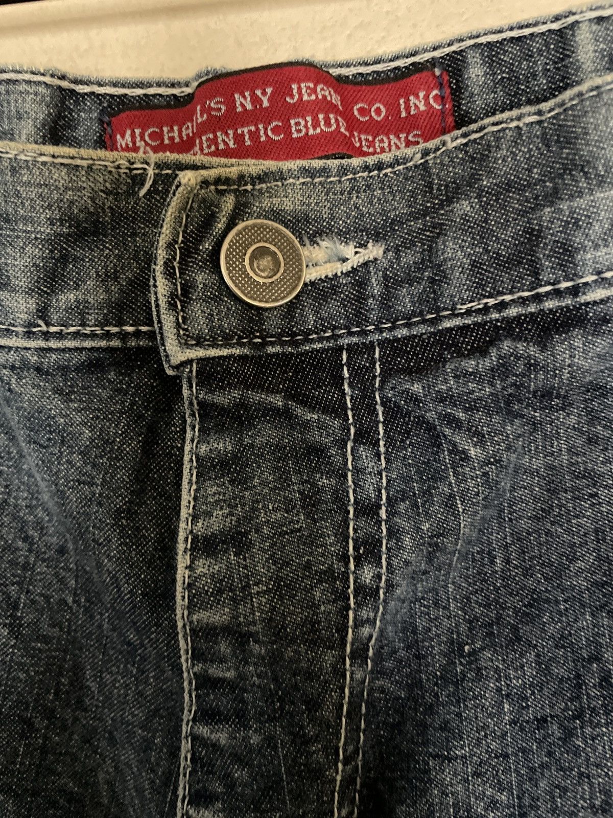Designer × Vintage Michael’s NY Jean Co Blue Denim Shorts Jorts Carpenter skate Size US 40 / EU 56 - 5 Thumbnail