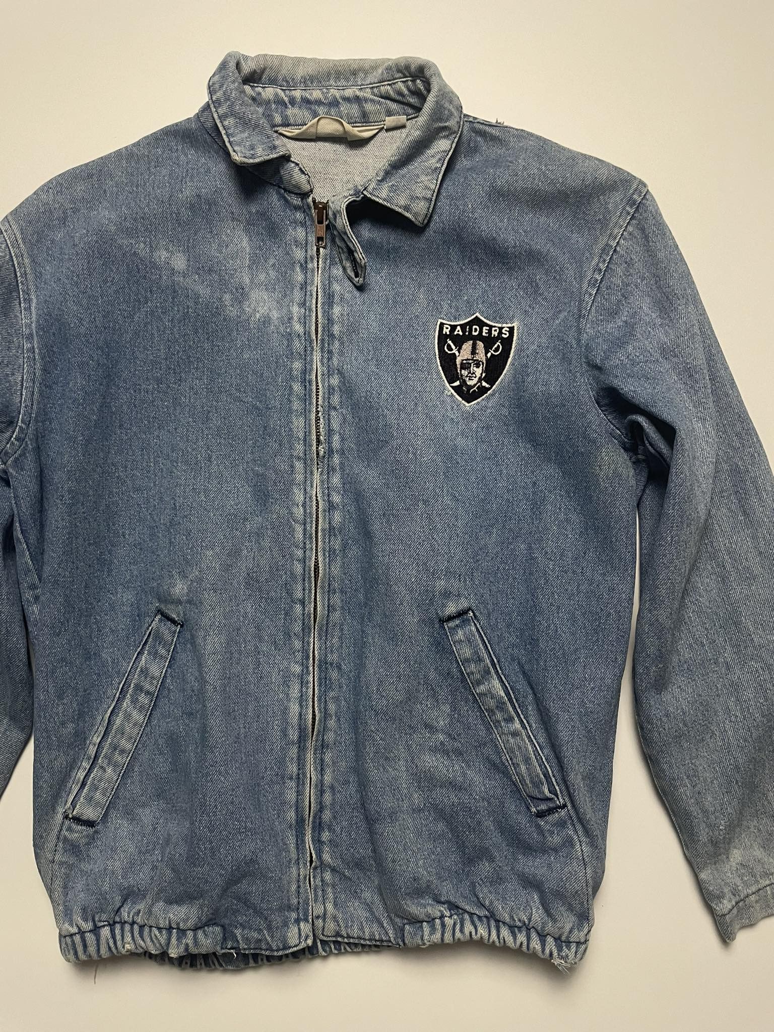 NFL × Vintage Vintage NFL Raiders Denim Jacket Size US S / EU 44-46 / 1 - 2 Thumbnail
