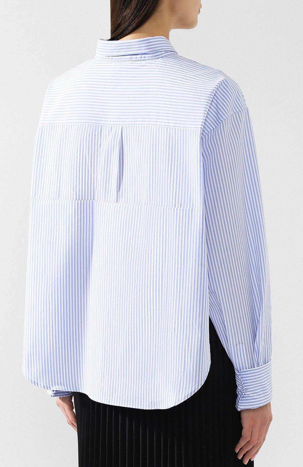 Vetements SS19 Blue Stripes Oversized Cropped Shirt Size XS / US 0-2 / IT 36-38 - 2 Thumbnail