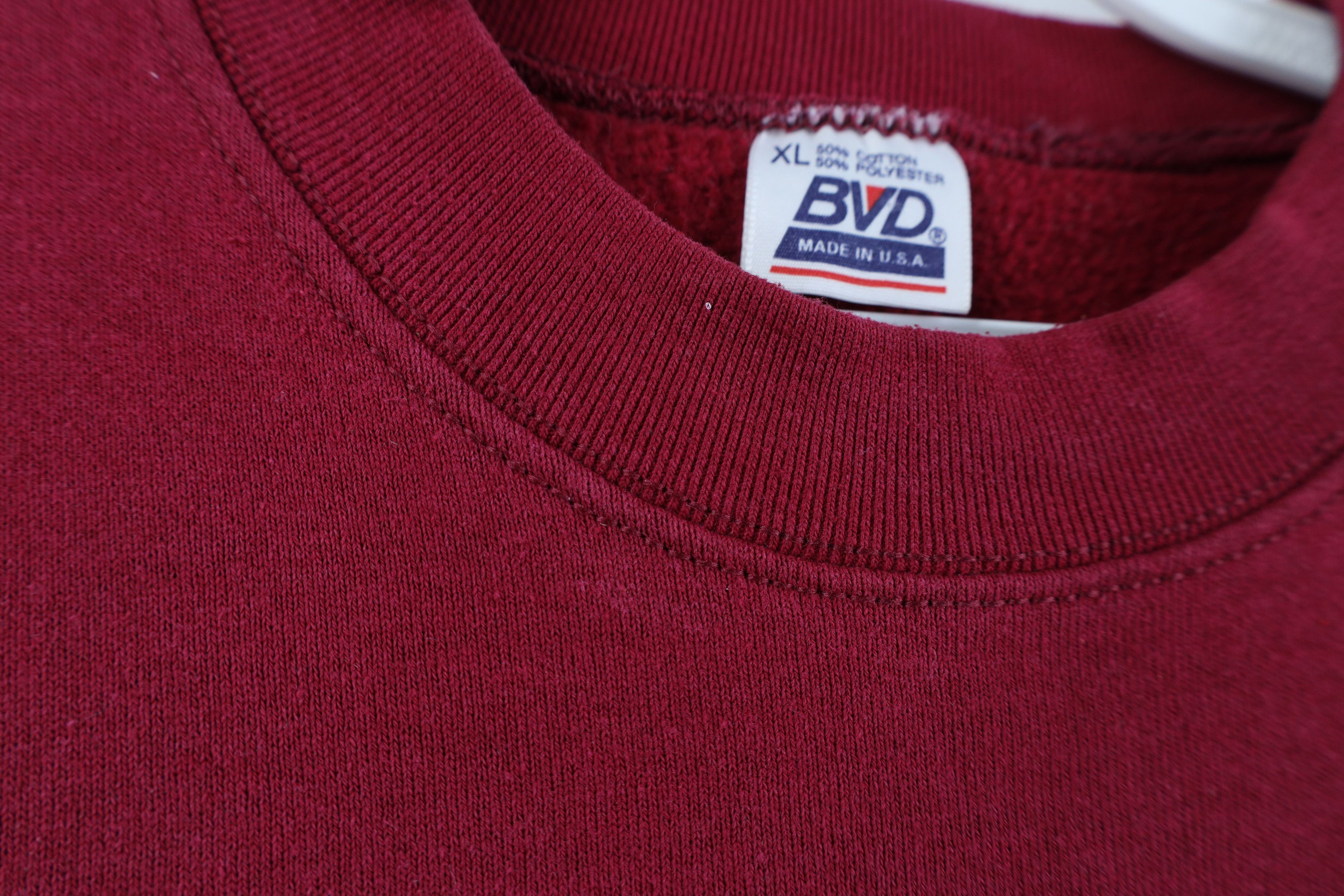 Vintage Vintage 90s Streetwear Heavy Crewneck Sweatshirt USA Red Size US XL / EU 56 / 4 - 4 Thumbnail