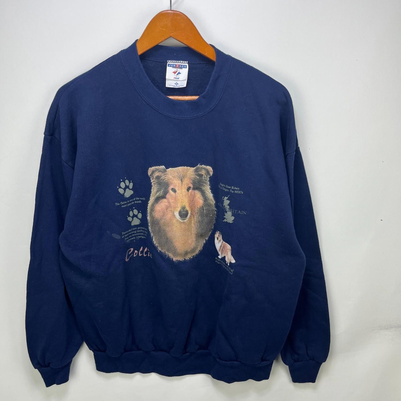 Tundra Vintage 90s Collie Dog Great Britain Cute Sweatshirt XL Size US XL / EU 56 / 4 - 1 Thumbnail