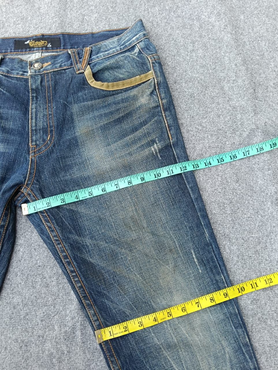 Japanese Brand Cloud72 Denim Y2K Style Embroidered Graphic jeans. Size US 36 / EU 52 - 9 Thumbnail