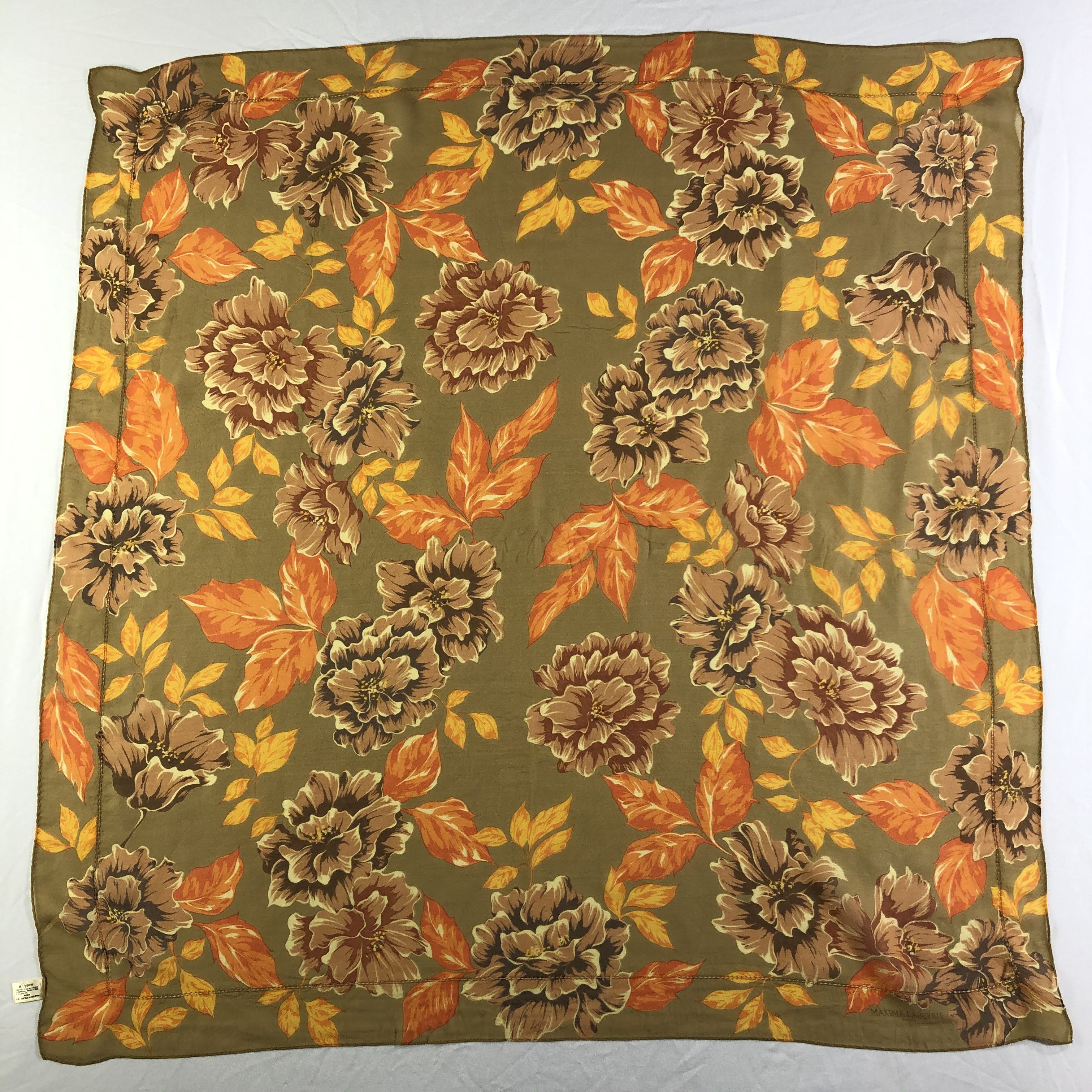 Vintage Vintage Maxime Labeyrie Silk Scarf Size ONE SIZE - 2 Thumbnail