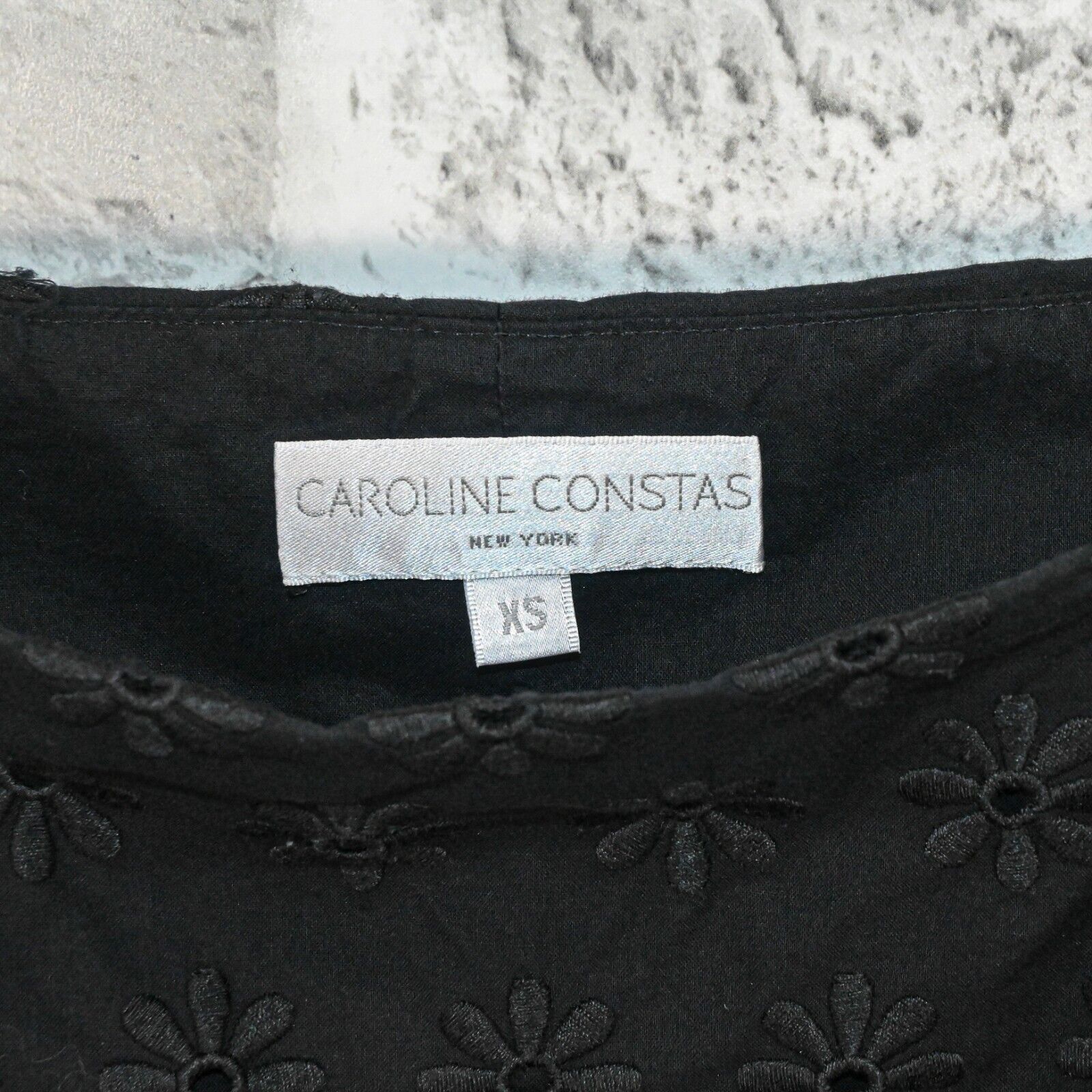 CAROLINE CONSTAS Caroline Constas Wren Puff Sleeve Eyelet Embroidered top Size XS / US 0-2 / IT 36-38 - 3 Thumbnail