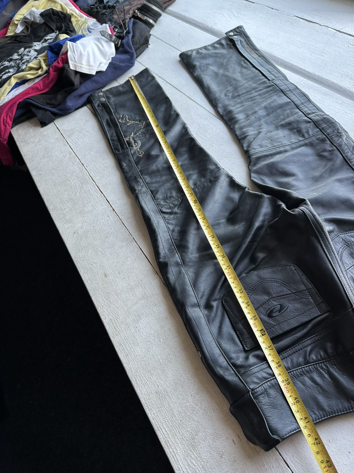 Leather HELD 🚨 LEATHER PANTS RACING VNTG Cowboy Biker Leather Pants Size US 32 / EU 48 - 18 Thumbnail