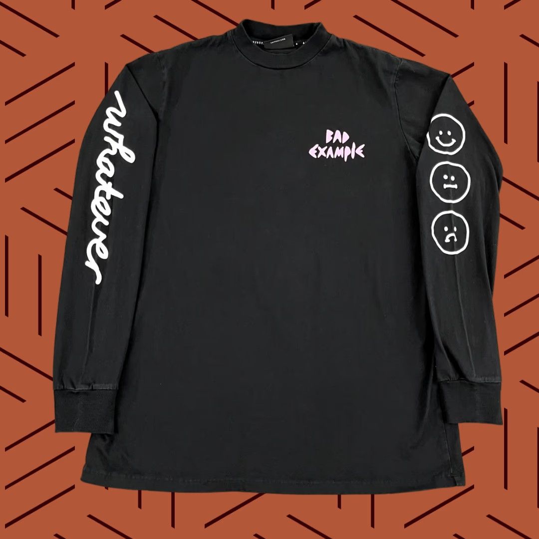 Lazy Oaf LAZY OAF Shirt Womens OS One Size Black Bad Example Weirdos Graphic Tee Skater Shirt Size ONE SIZE - 1 Thumbnail