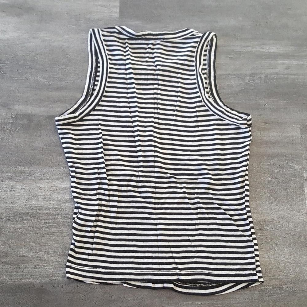 Designer Black White Striped Melville Tank Size ONE SIZE - 2 Thumbnail