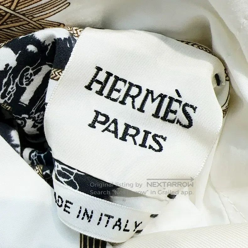 Hermes Hermes White Base Daisies Floral Pattern Two-Sided Long Sl Size XS / US 0-2 / IT 36-38 - 6 Thumbnail
