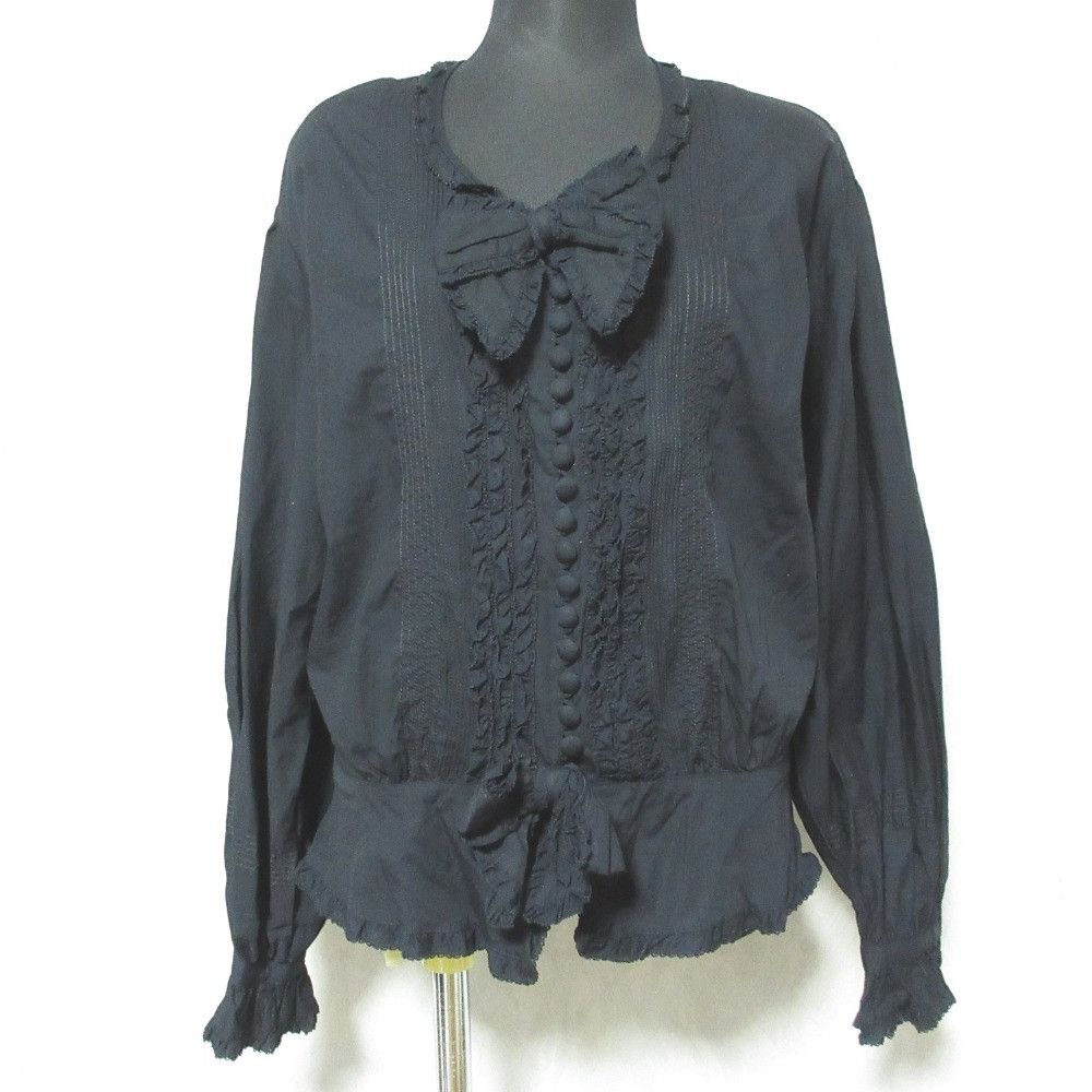 Other Other PINK HOUSE Frill Ribbon Blouse Textile Tops P0124FB05 DUTY FREE for USA Size ONE SIZE - 1 Thumbnail