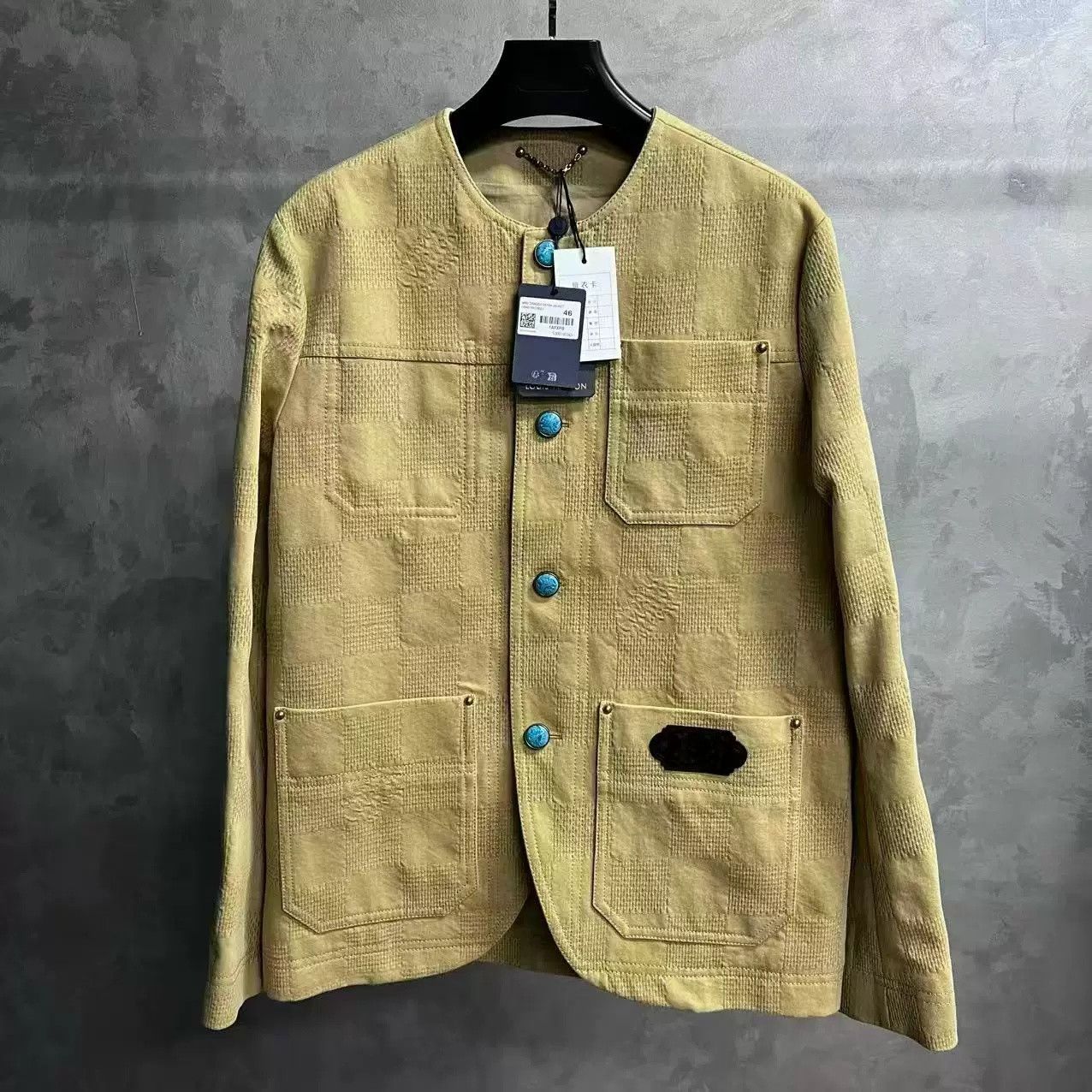 Louis Vuitton Louis Vuitton 2024 Khaki Letter Jacquard Jacket Size US S / EU 44-46 / 1 - 1 Thumbnail