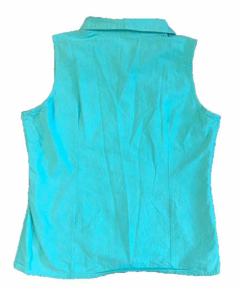 Designer Pre Owned Blue Hand Made Blouse M Size M / US 6-8 / IT 42-44 - 3 Thumbnail