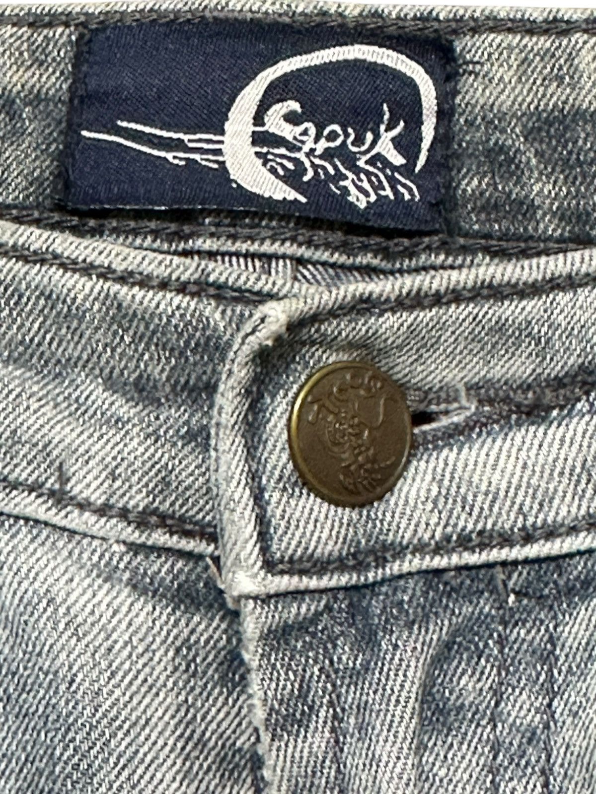 Kapital Vintage Souk Flare Bootcut Dragon Essence Faded Denim Size US 30 / EU 46 - 7 Thumbnail