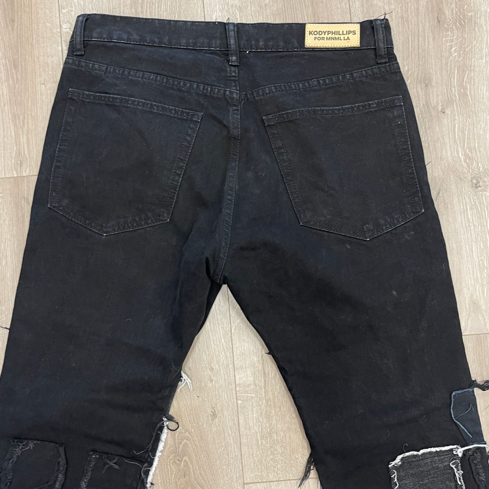 MNML Kody Phillips for MNML LA Black Denim patchwork jeans 34 Size US 34 / EU 50 - 4 Thumbnail