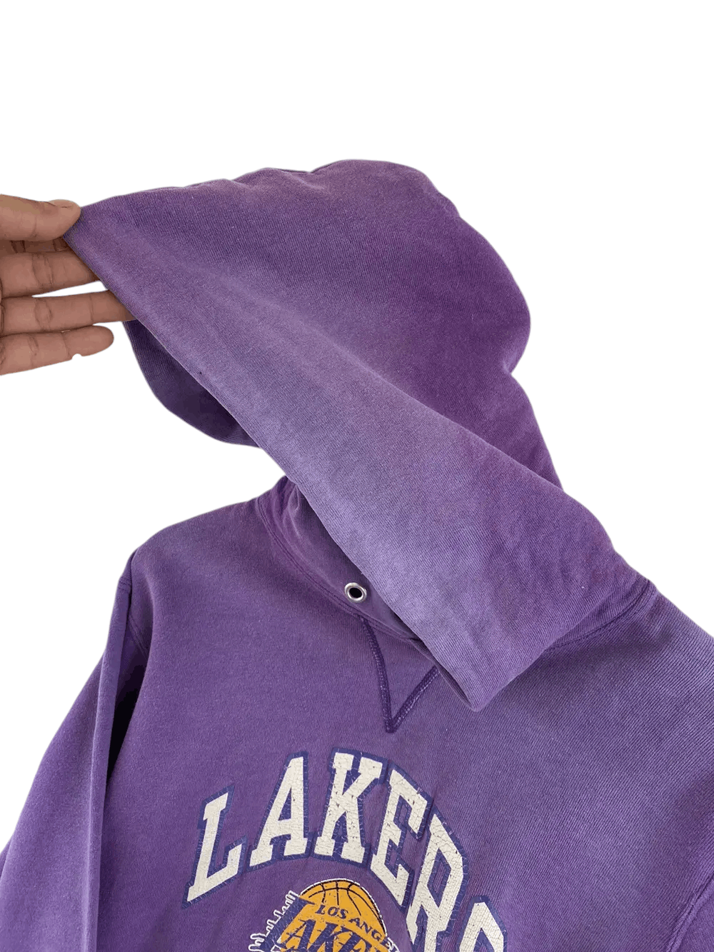 Champion Vtg Champion Lakers Faded Hoodie Pullover Size US L / EU 52-54 / 3 - 11 Thumbnail