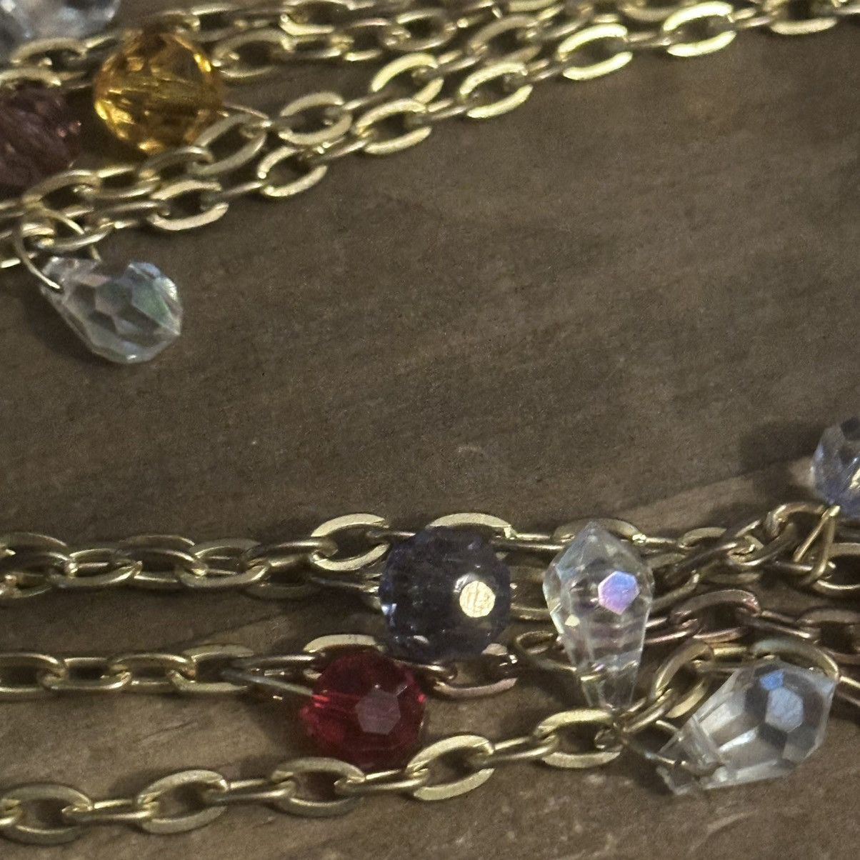 Other Long doubled chain with multicolored dangles necklace Size ONE SIZE - 4 Thumbnail