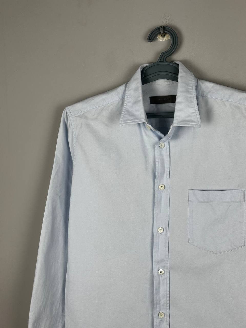Bally Bally Italy Luxury Blue Oxford Pocket Shirt Size US M / EU 48-50 / 2 - 3 Thumbnail