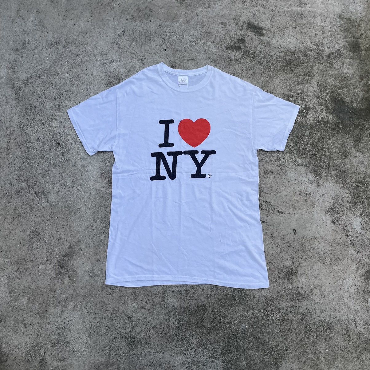 Vintage Vintage 90s I Love NY Sun Faded Graphic Tee Americana Boxy M Size US M / EU 48-50 / 2 - 1 Thumbnail