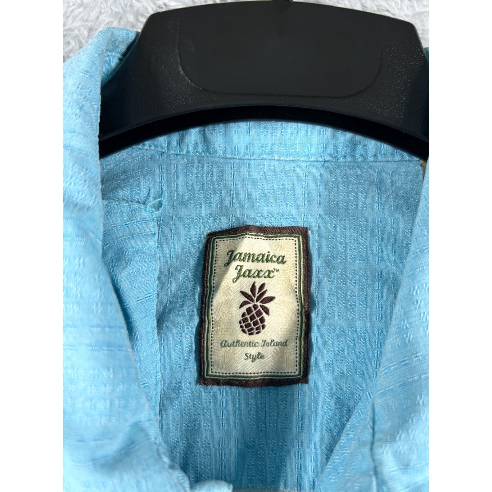 Vintage Jamaica Jaxx Shirt Adult 2XL XXL Blue Silk Button-Up Hawaiian Pocket Beach Shirts Mens Regular Short Sleeve Casual Resort 100% Silk Size US XXL / EU 58 / 5 - 7 Thumbnail