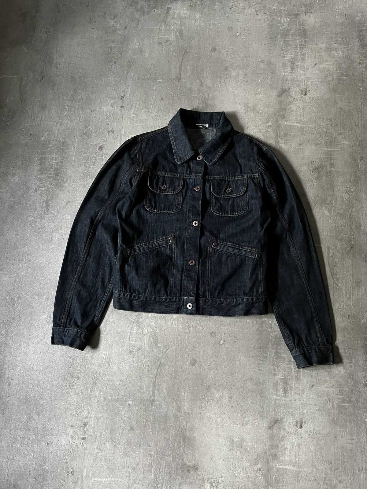 MIU MIU DENIM FIAMMATO JEANS JACKET VINTAGE