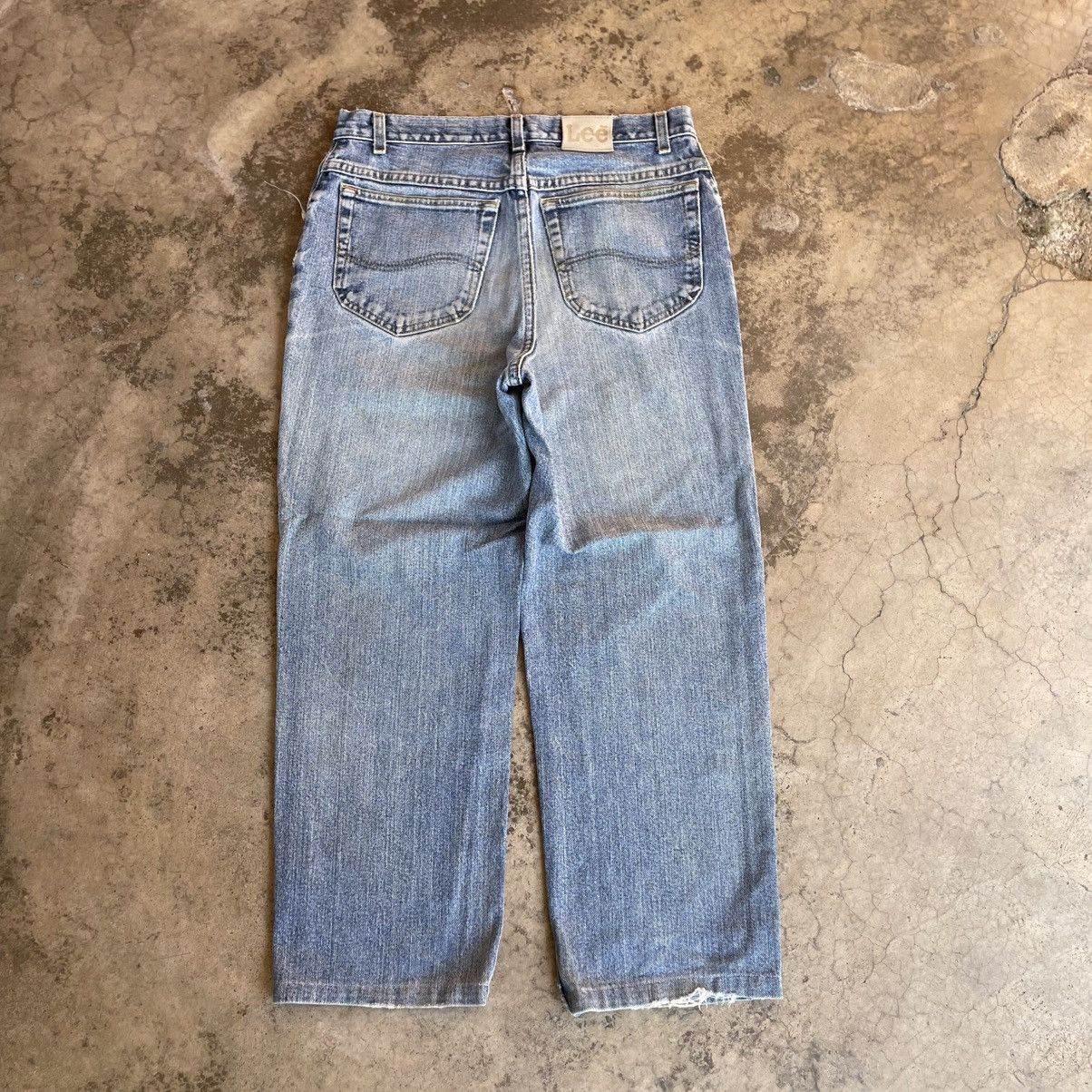 Lee 🔥Vintage Lee Stoned Washed Ripped Distress Denim Jeans Size US 32 / EU 48 - 4 Thumbnail