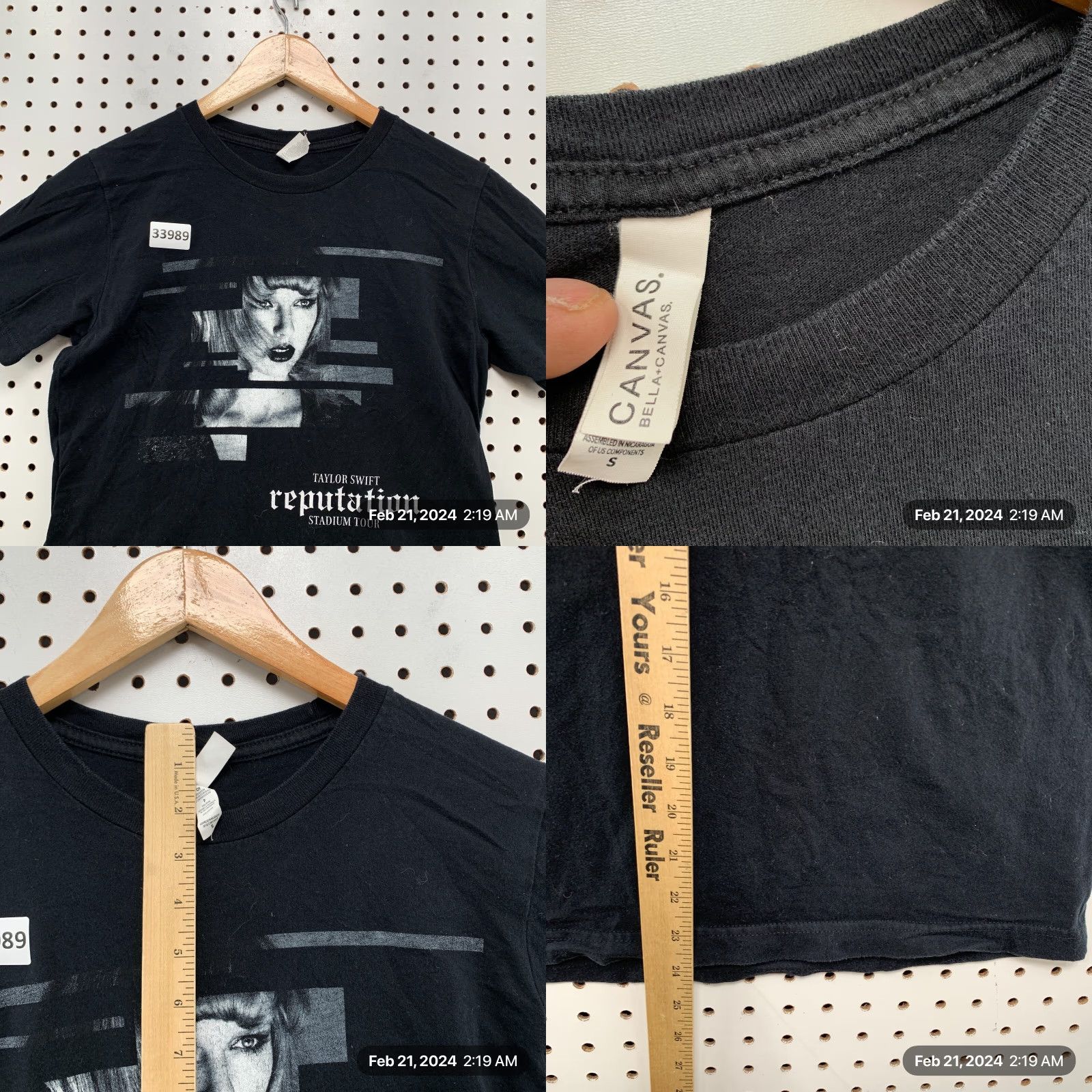 VINTAGE Taylor Swift Reputation Shirt Womens Small Music Pop Tour Concert 17x24.5