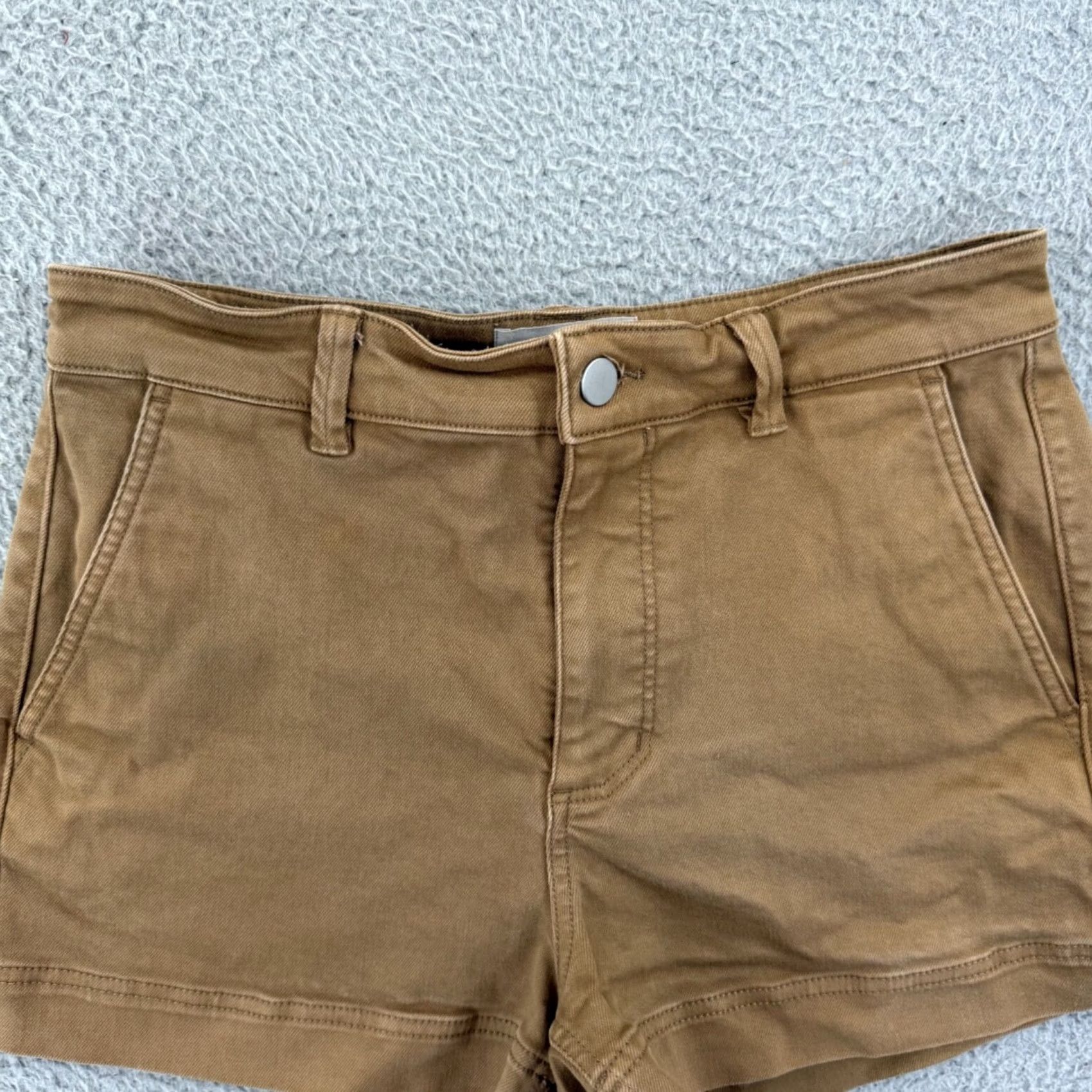 Everlane Everlane Shorts Women’s 8 Beige Cotton Blend High Rise Chino Stretch Zip Size 30" / US 8 / IT 44 - 4 Thumbnail