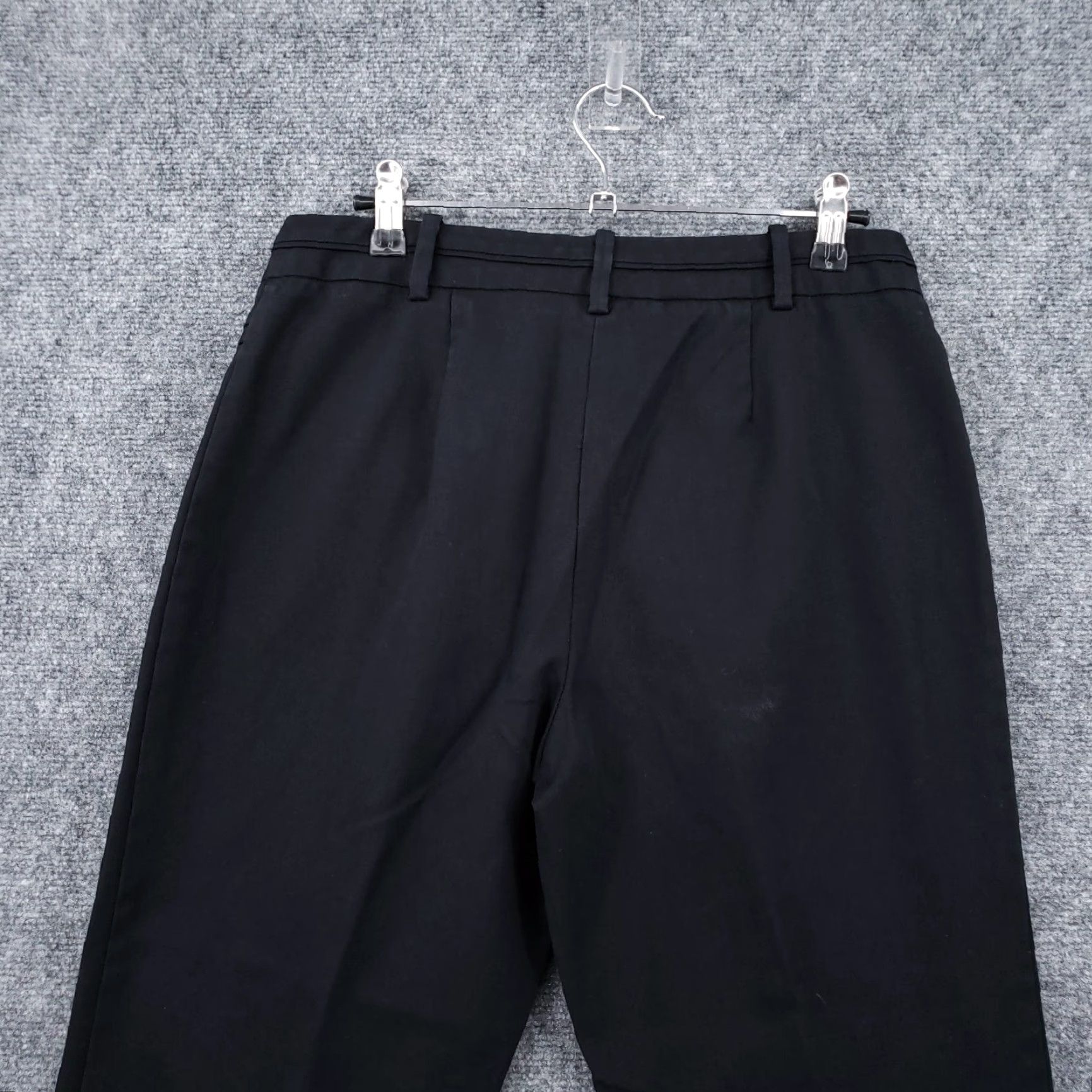 Calvin Klein Calvin Klein Pants Womens 6 Black Cropped Mid-Rise Straight Flat Front Casual Size 28" / US 6 / IT 42 - 6 Thumbnail