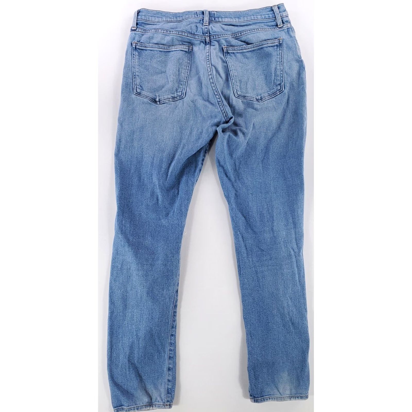 Agolde AGOLDE Jeans Distressed Made USA Womens 32 Straight Blue 32 x 31 Actual Women Jeans Size 32 - AGOLDE Distressed Jeans Womens 32 Blue Straight Made USA Size 24" / US 00 / IT 34 - 6 Thumbnail