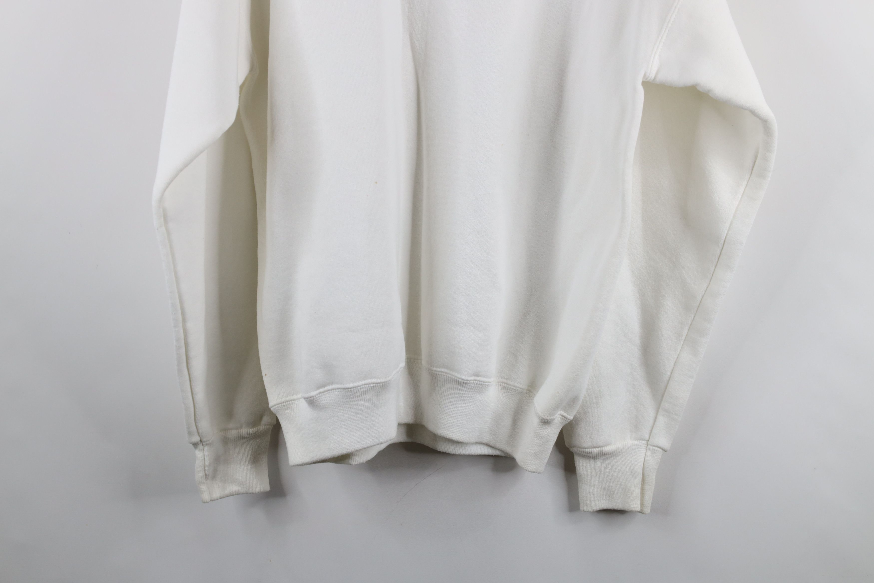 Vintage Vintage 90s Streetwear Blank Crewneck Sweatshirt White USA Size US L / EU 52-54 / 3 - 13 Thumbnail