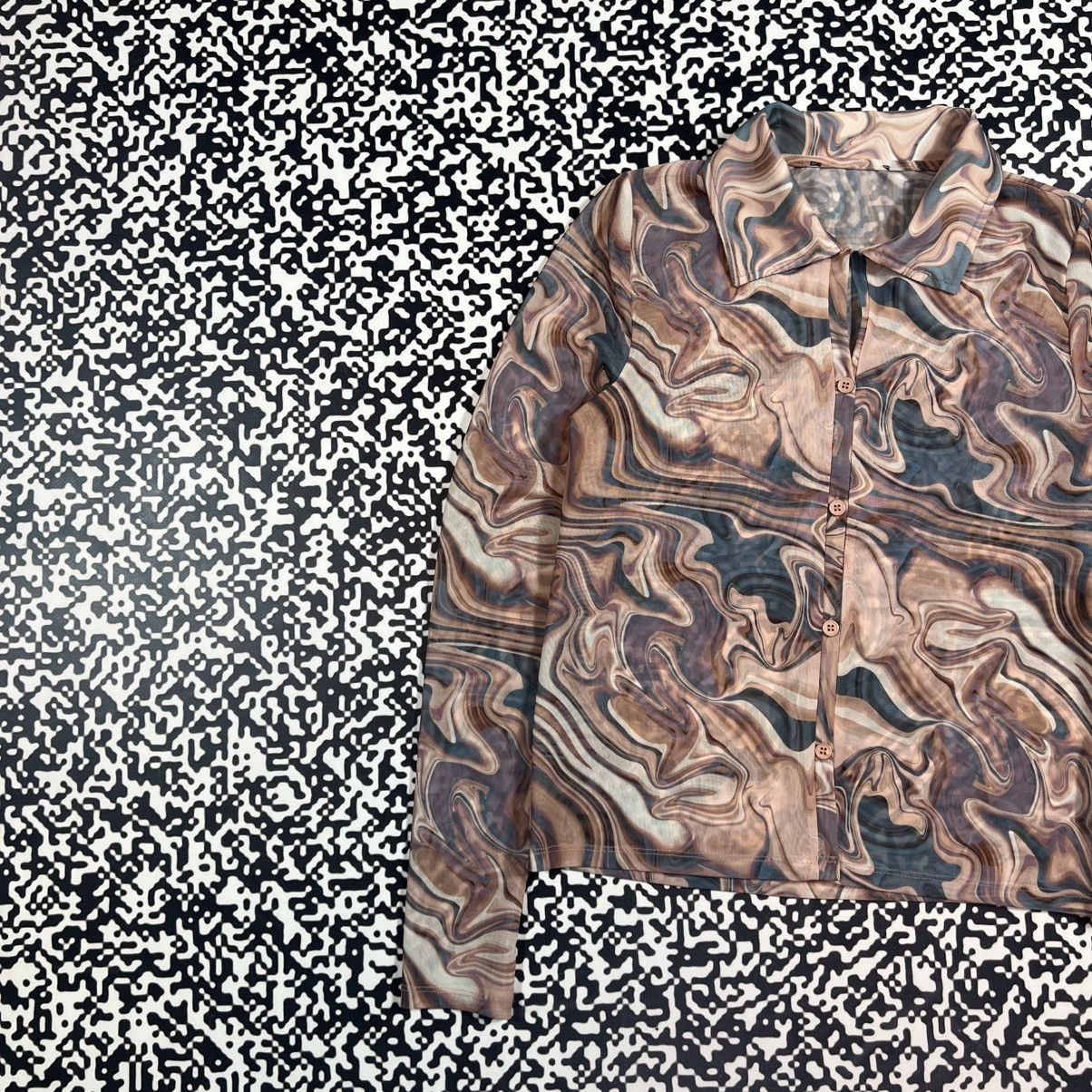 Japanese Brand Vintage Y2K Japanese Style Mesh Retro Longsleeve 90s Style Size S / US 4 / IT 40 - 4 Thumbnail