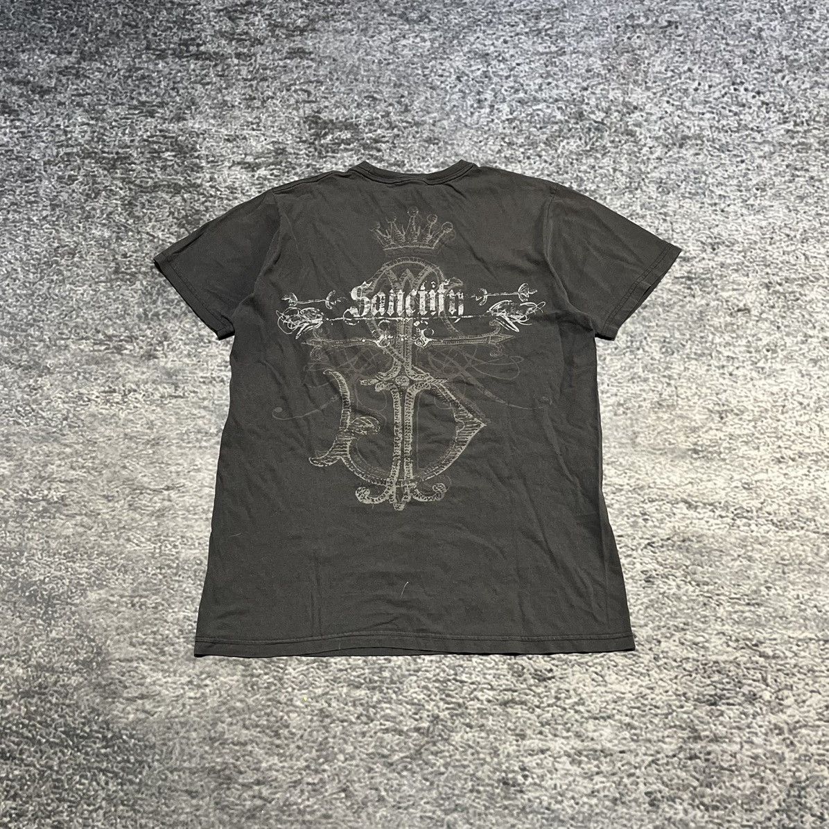 Affliction Sanctifty Skull Cyber Grunge Skater Y2K T Shirt Medium Size US M / EU 48-50 / 2 - 2 Thumbnail