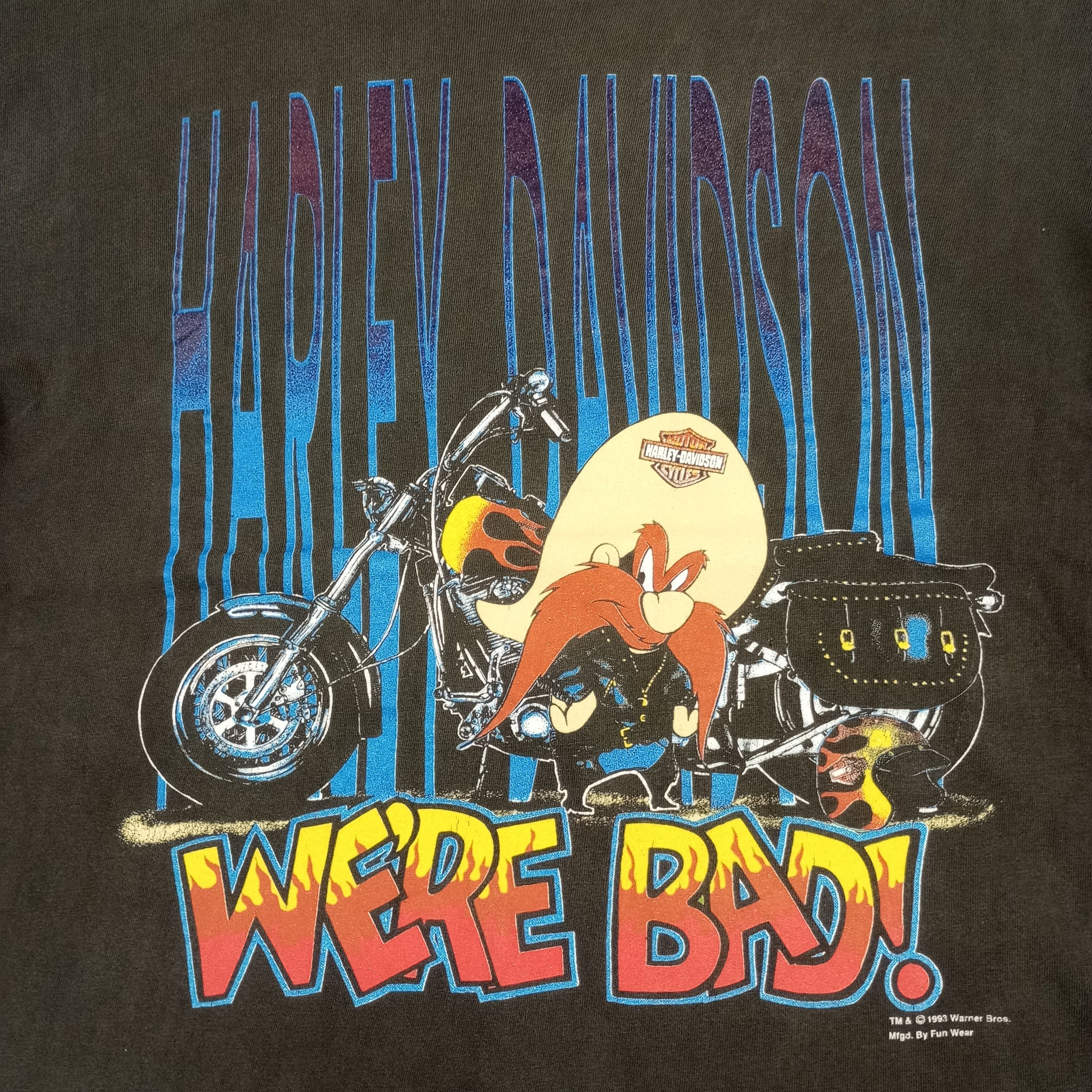 Harley Davidson Harley Davidson Cartoon Character Distressed Vintage Tshirt Size US L / EU 52-54 / 3 - 2 Thumbnail
