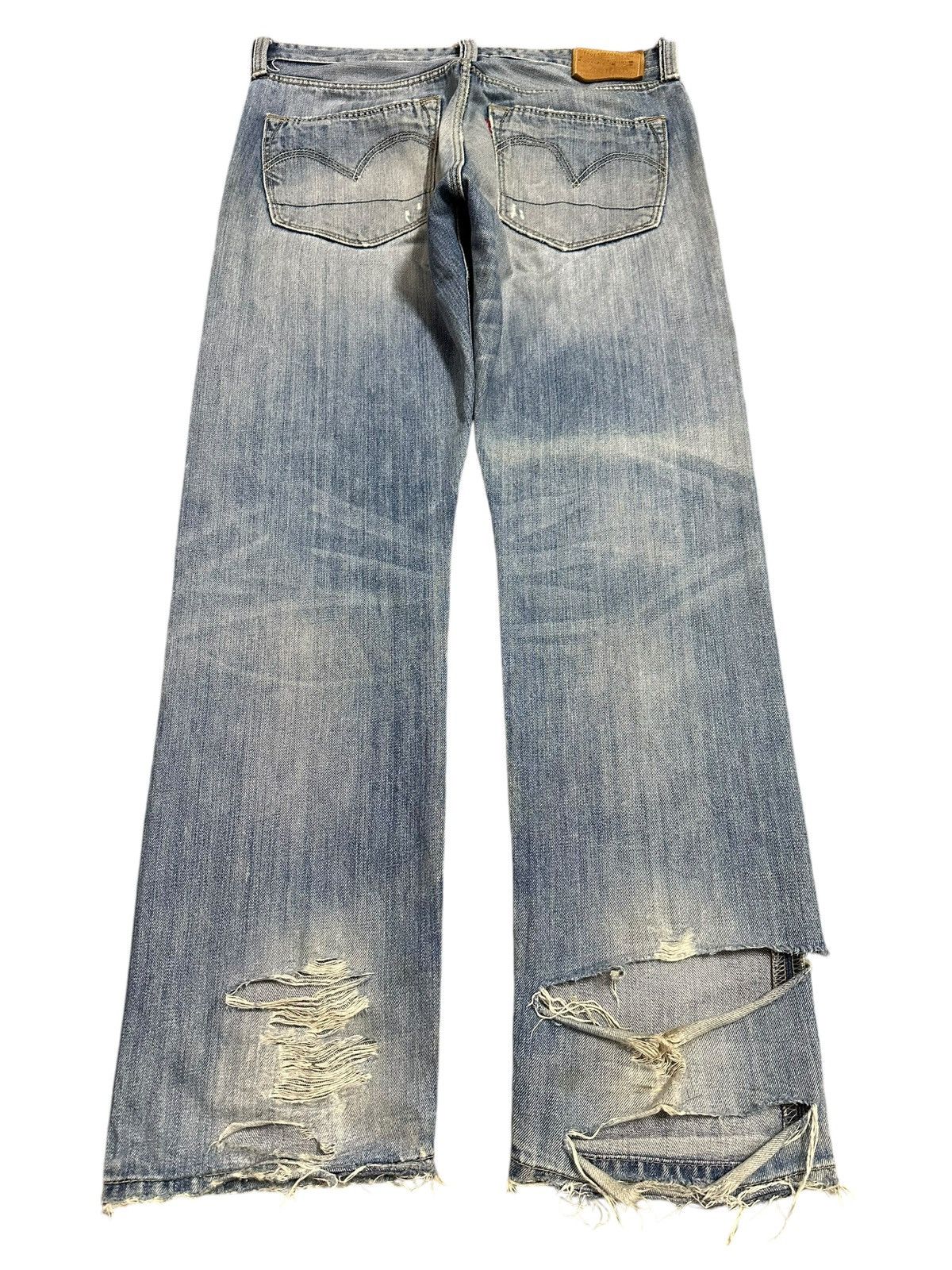 Levi's Vintage 90s Levis Faded Wash Distressed Style Loose Jeans Size US 35 - 2 Thumbnail