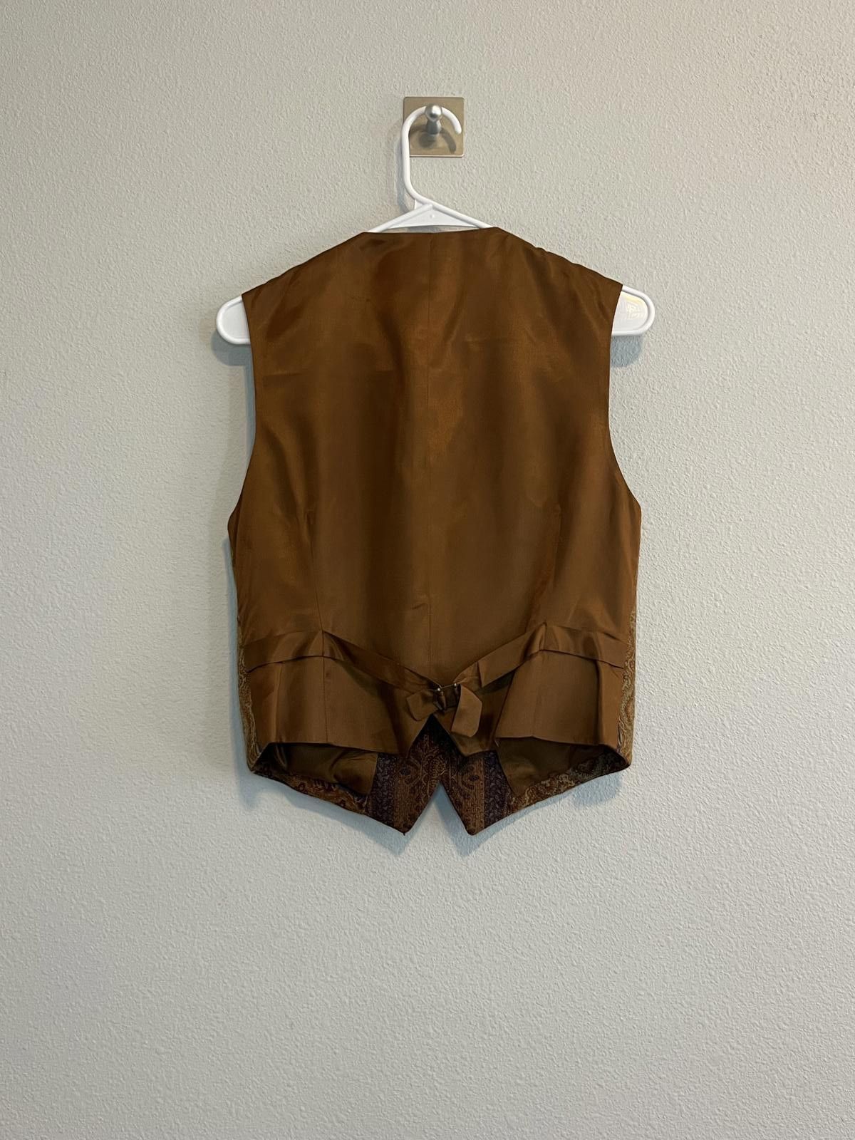Designer Vintage 90s Boho Style Button-Up Vest - Abstract Design Size M / US 6-8 / IT 42-44 - 5 Thumbnail