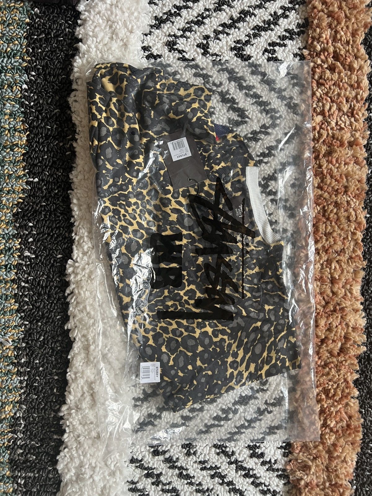 Stussy NEW Stussy x Wales Bonner Leopard Sweater Size Large Golden Size US L / EU 52-54 / 3 - 6 Thumbnail