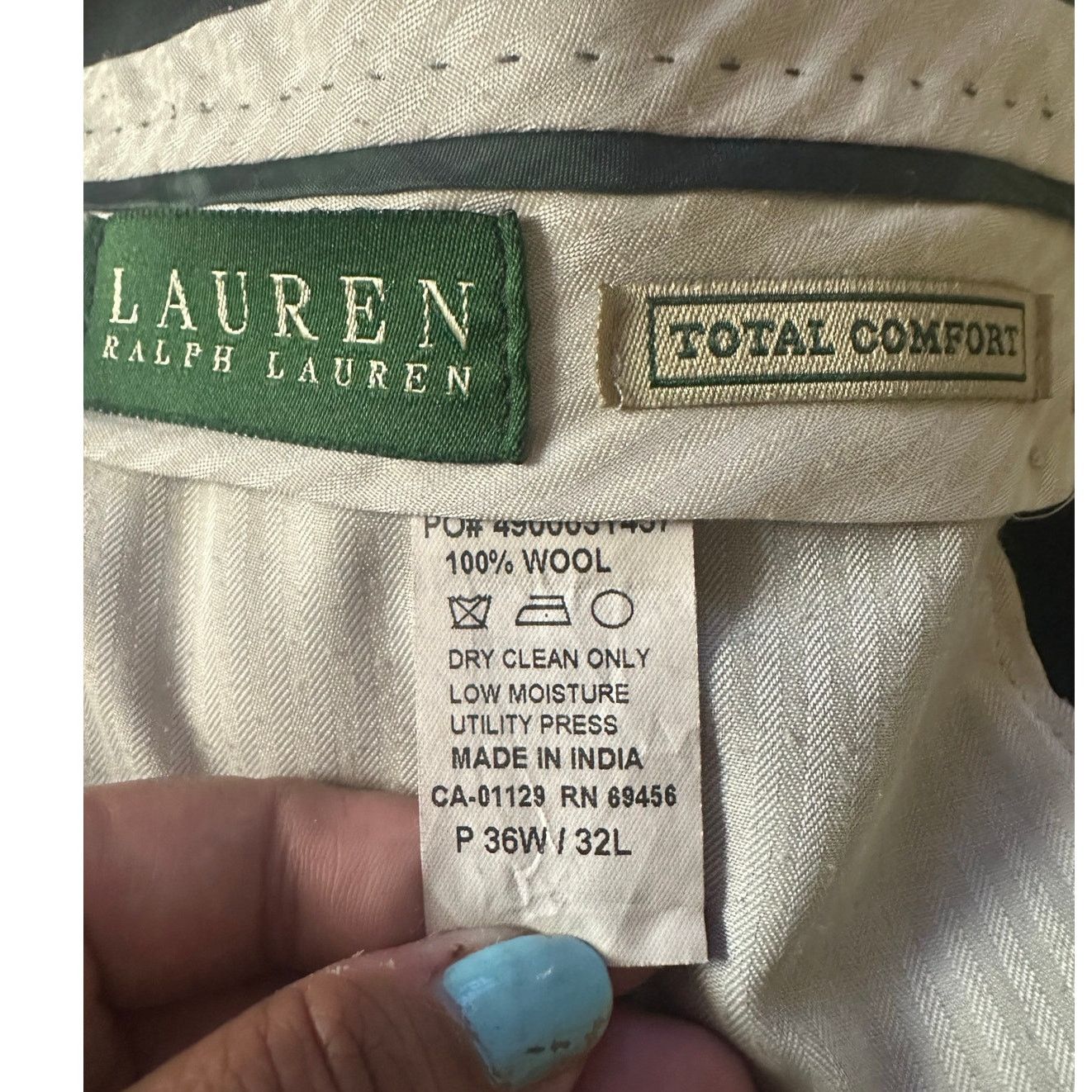 Lauren Ralph Lauren Lauren Ralph Lauren Black Wool Comfort Fit Pants – 36x32 Size US 36 / EU 52 - 8 Thumbnail