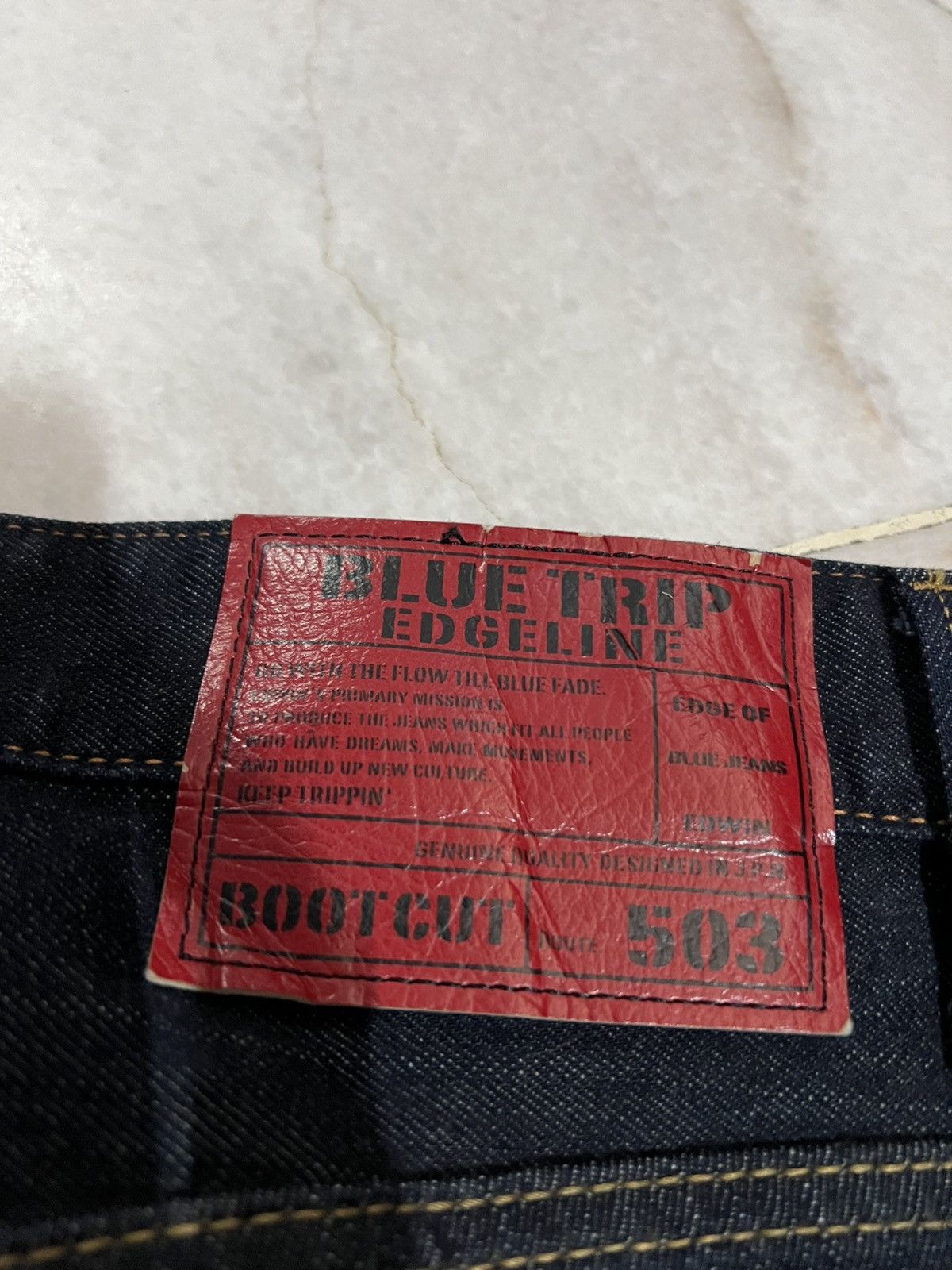 Edwin × If Six Was Nine × Japanese Brand 🌈Vintage Edwin Blue Trip Edgeline Bootcut Jean Size US 30 / EU 46 - 13 Thumbnail
