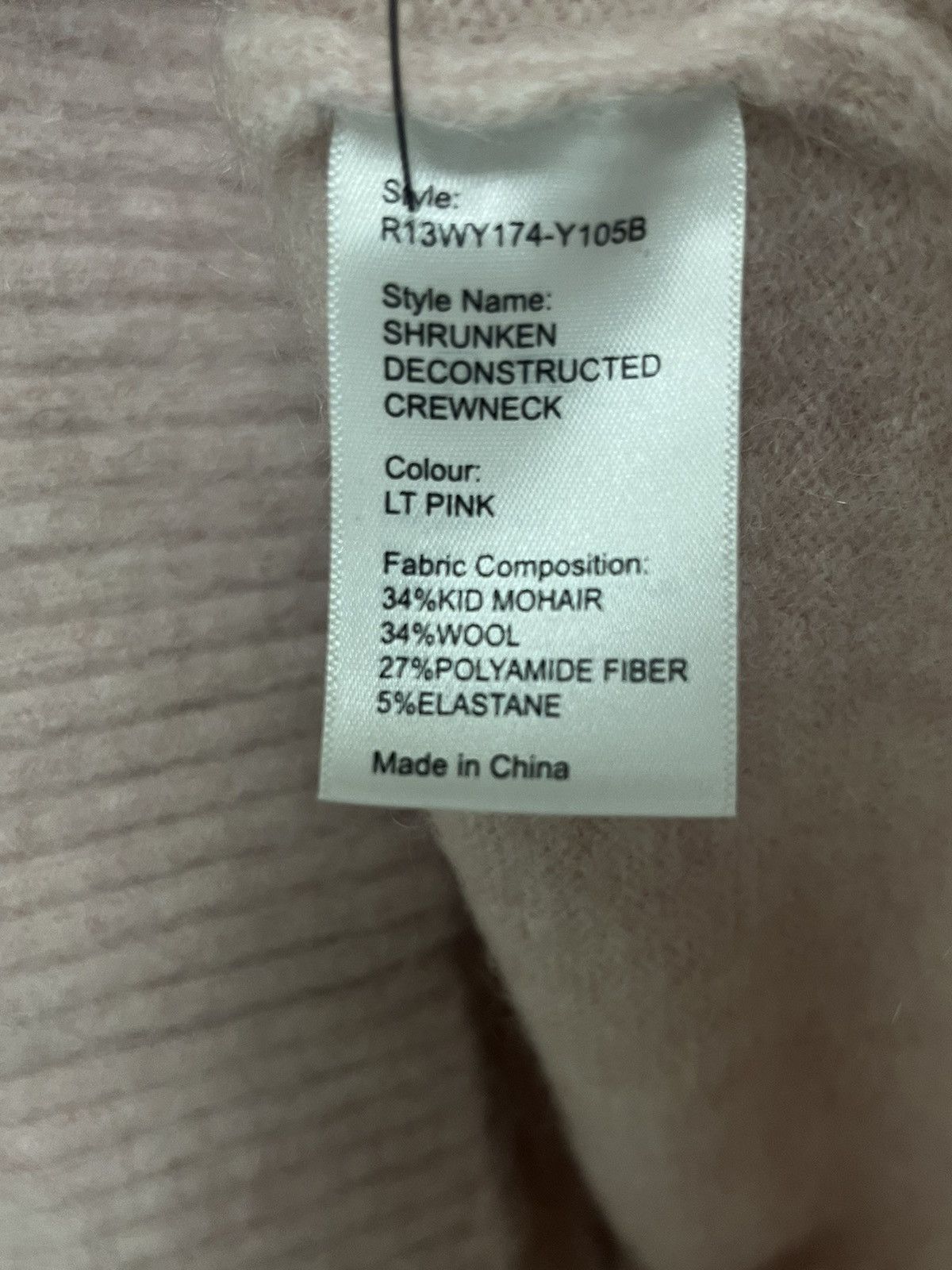 R13 Shrunken deconstructed crewneck. Medium Size M / US 6-8 / IT 42-44 - 8 Thumbnail