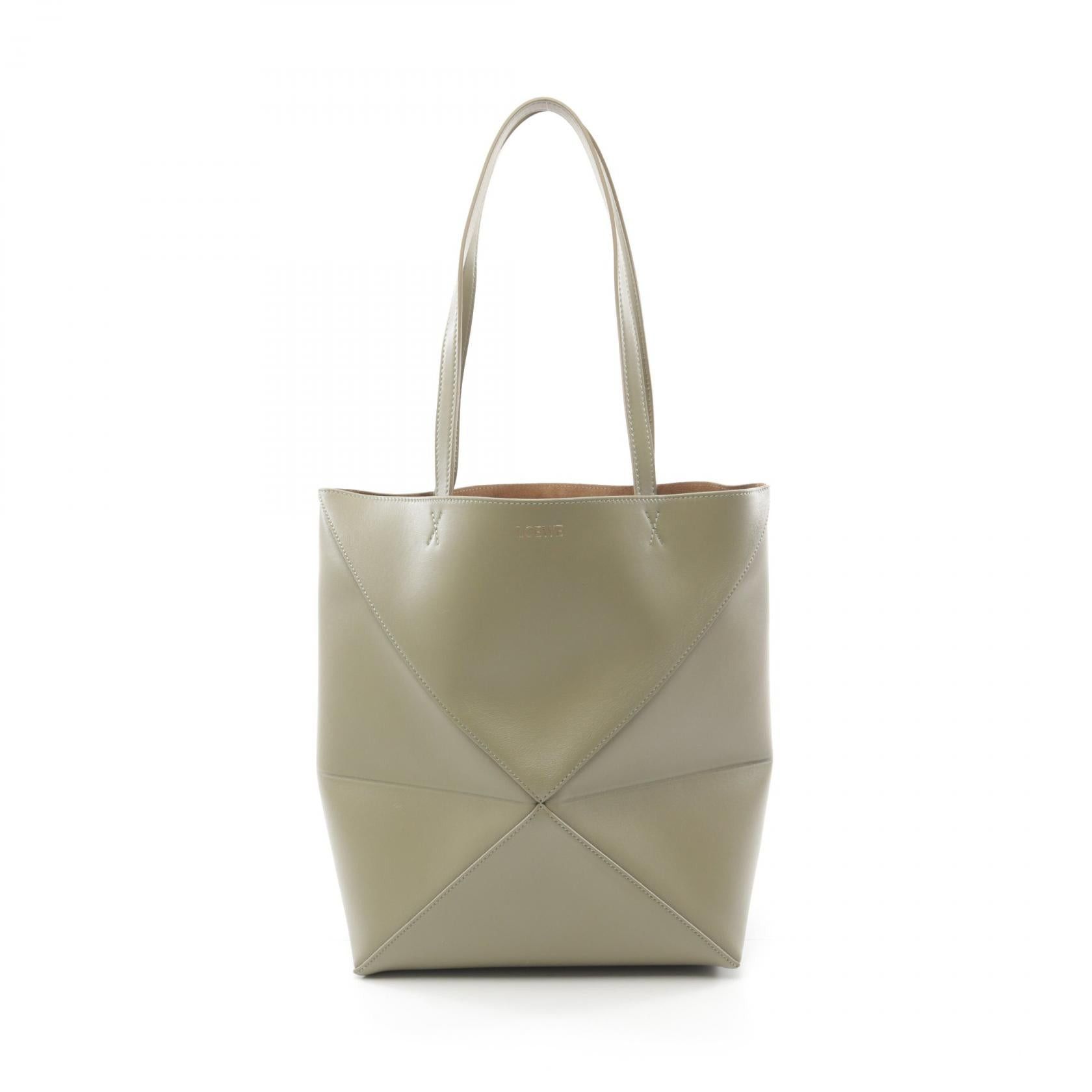 Loewe Loewe Puzzle Tote Medium Handbag Bag Leather Beige Size ONE SIZE - 1 Thumbnail