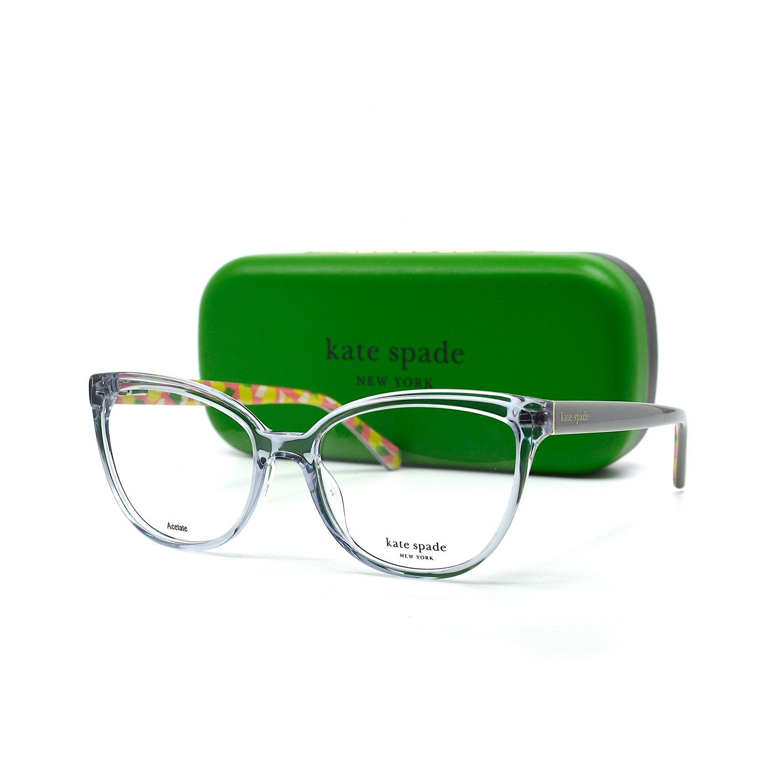 NEW KATE SPADE LUCINDA KB7 TRANSPARENT GREY EYEGLASSES FRAME