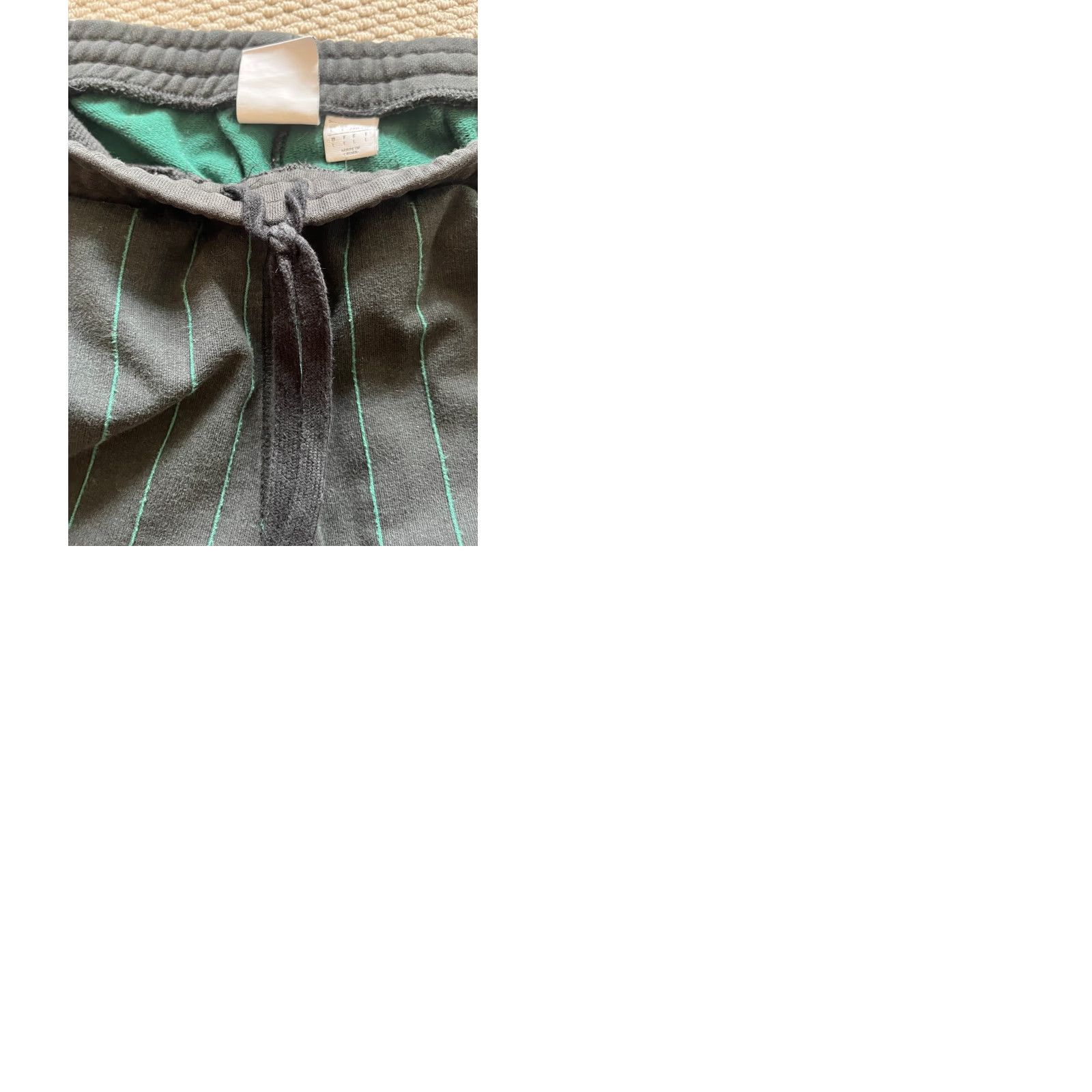 Adidas Adidas Mens Large Black Green Striped Jogger Pants Sports Casual Athletic Size US 33 - 9 Thumbnail