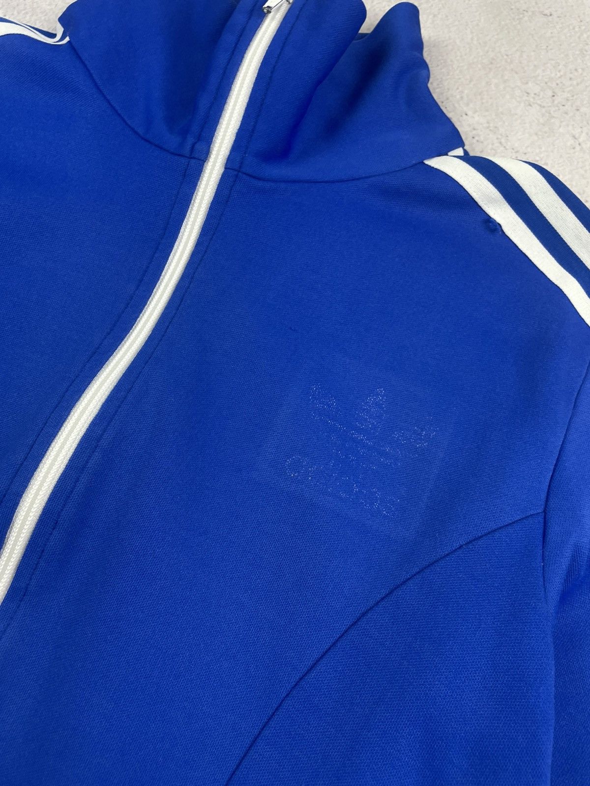 Adidas Vintage Adidas 80s 90s Made in Hong Kong Blue Track Jacket Size US M / EU 48-50 / 2 - 5 Thumbnail