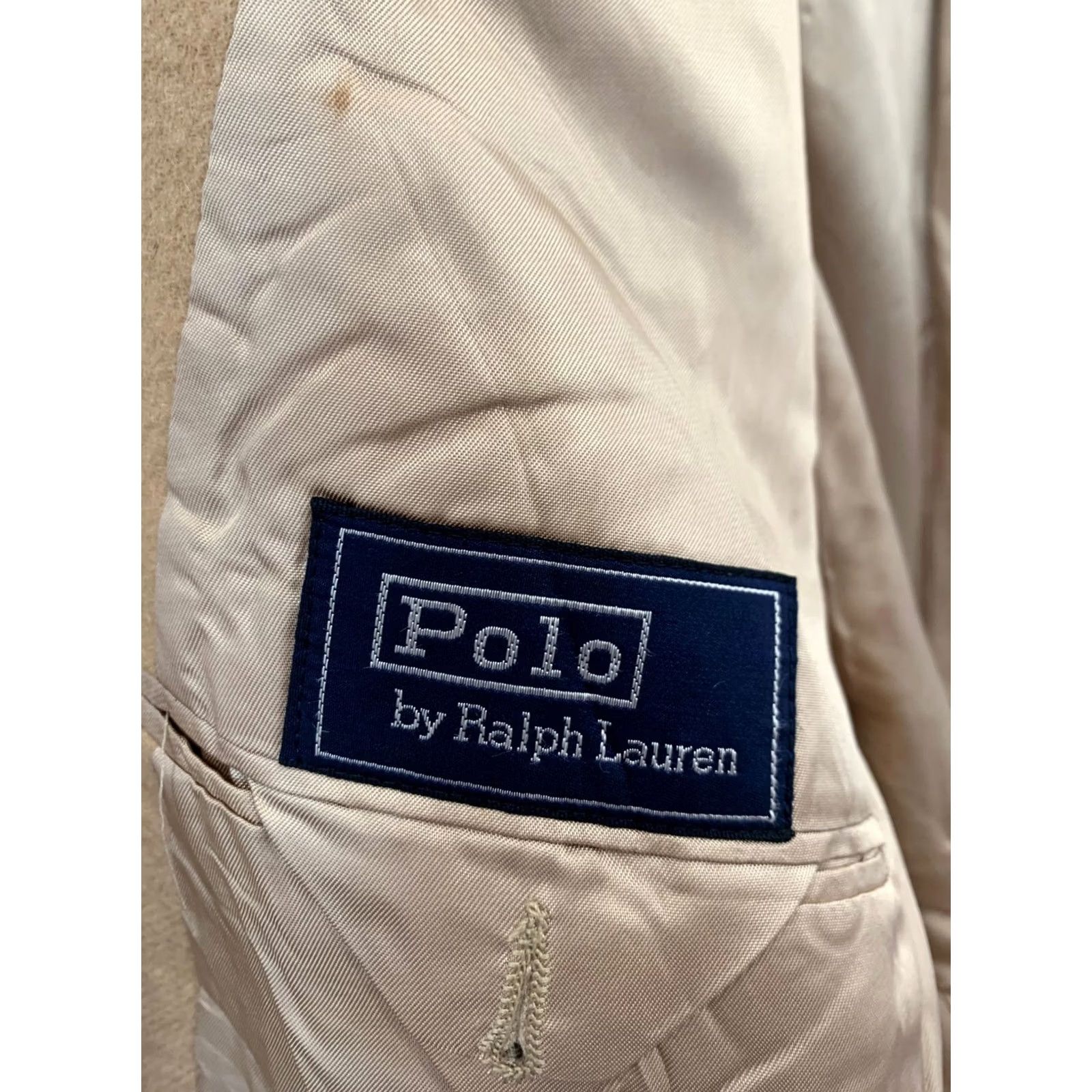 Ralph Lauren VINTAGE Polo Ralph Lauren Blazer Shirt 42R Made in USA Camel Hair Tan Brown Mens USA 2 Piece Notch Lapel 100% Camel Hair Size US XL / EU 56 / 4 - 3 Thumbnail