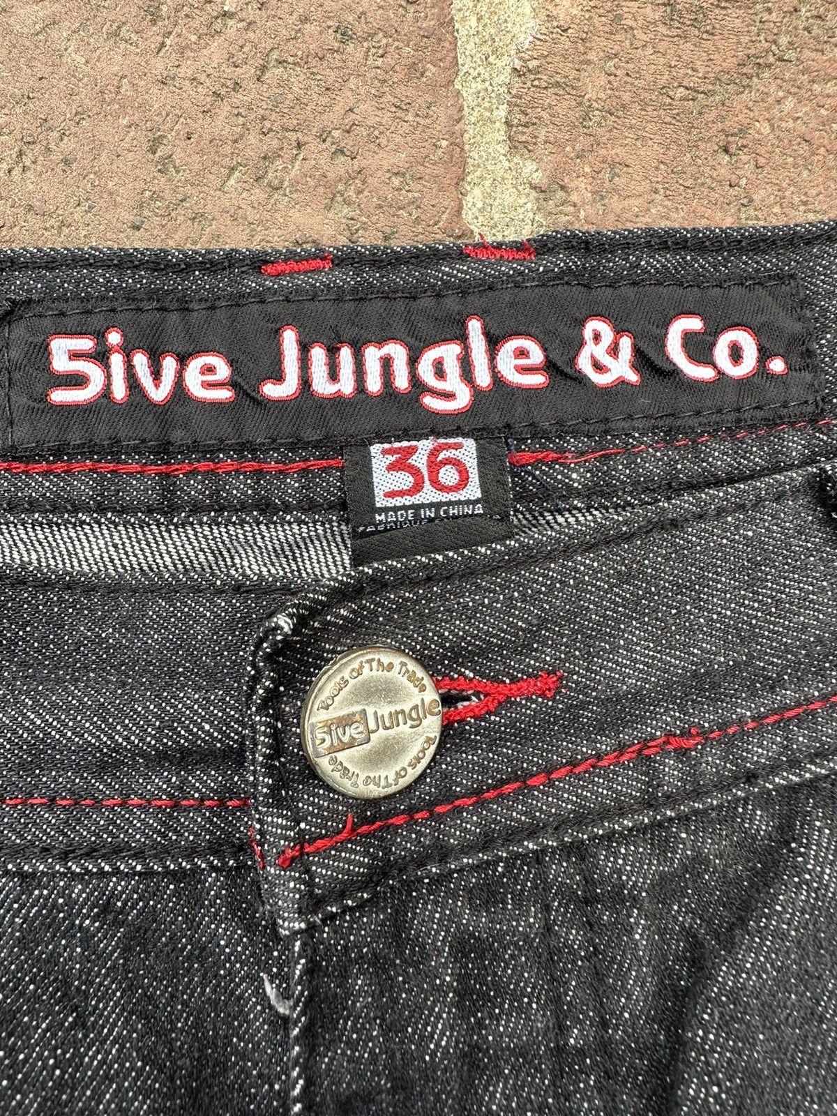 JNCO × Southpole × Vintage Vintage Y2K Black Jean Shorts Baggy Fit Size US 36 / EU 52 - 3 Thumbnail
